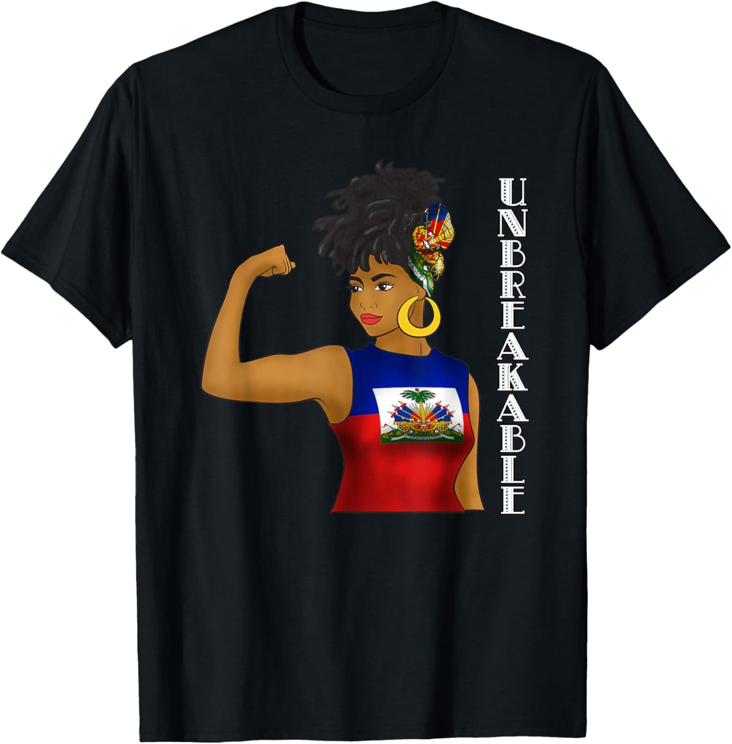 Haiti Haitian Flag Day Proud Ayiti Woman Unbreakable T-Shirt - T-Shirt | Black