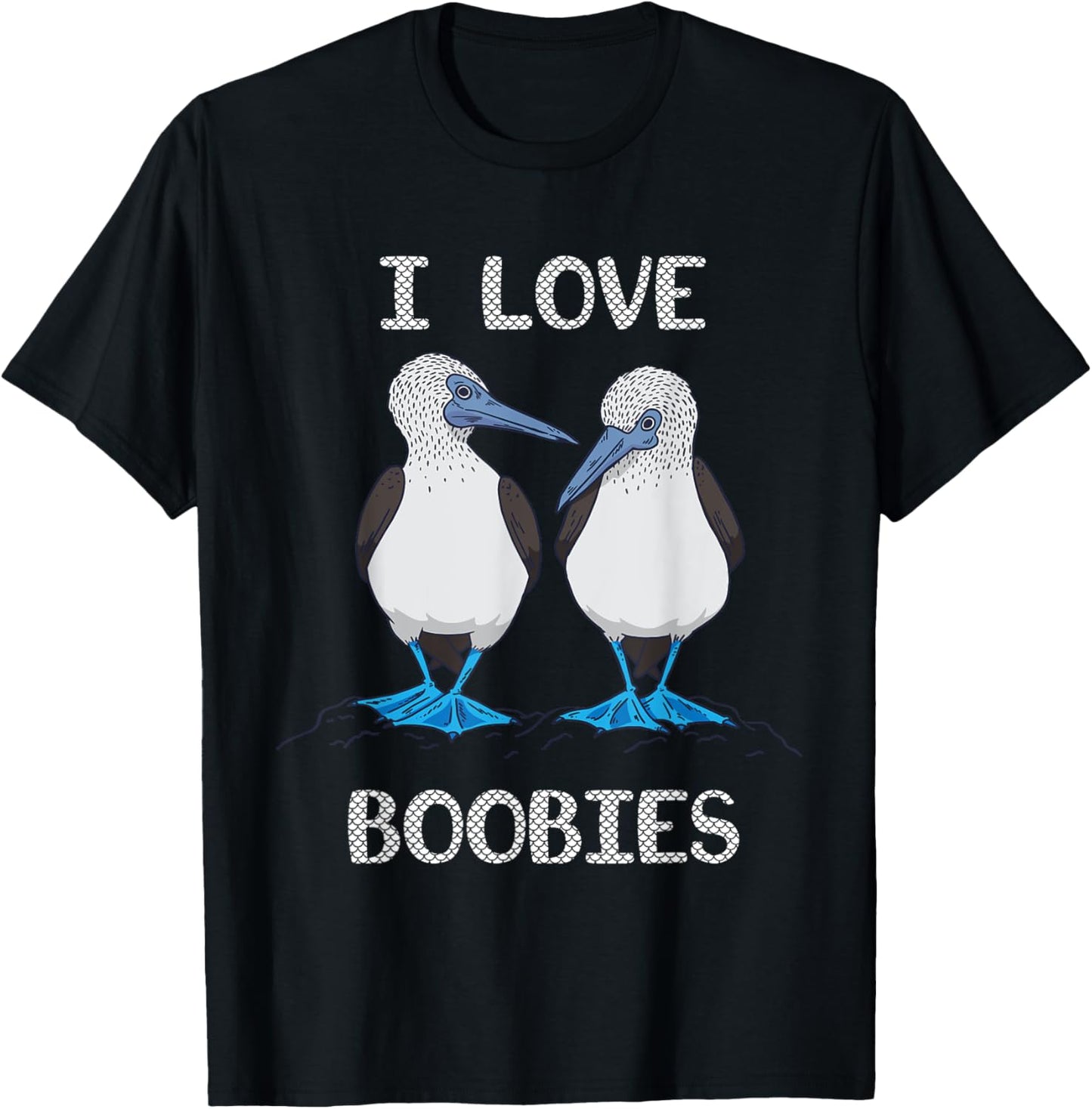 Blue Footed Boobies Tropical Sea Bird Boobies Lovers T-Shirt - T-Shirt | Black