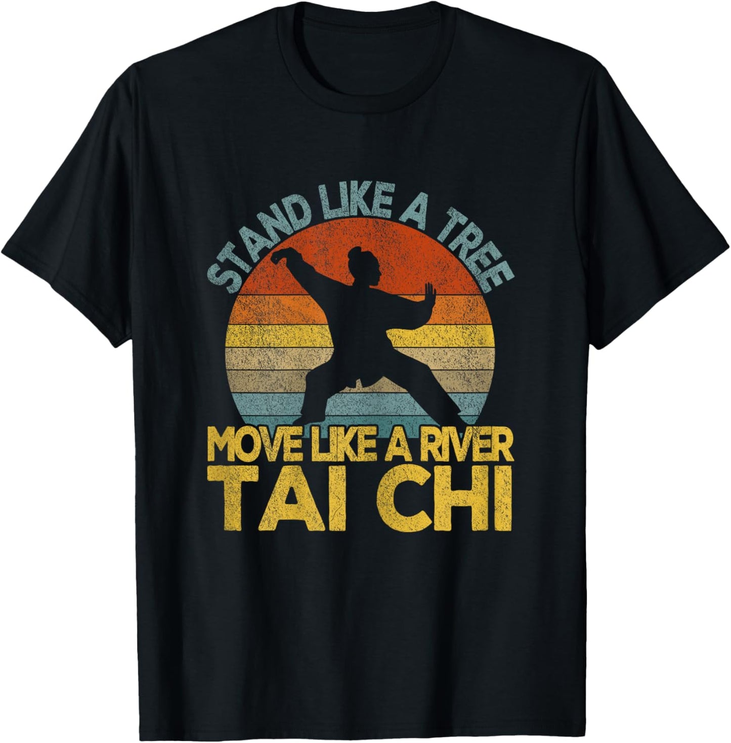Funny Tai Chi Chinese Martial Arts Taiji Retro Vintage T-Shirt - T-Shirt | Black