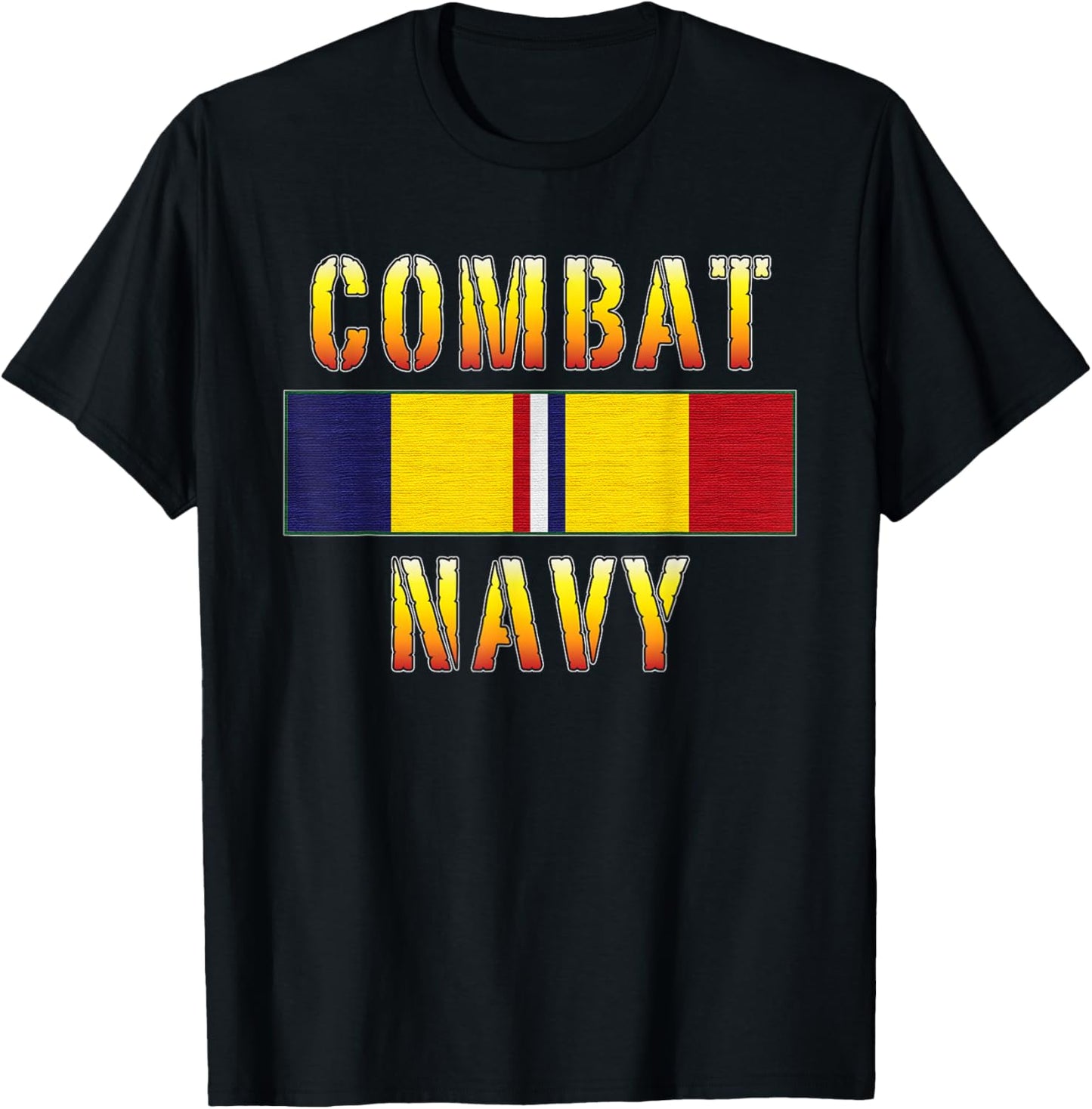Combat Action Ribbon Us Navy T-Shirt - T-Shirt | Black