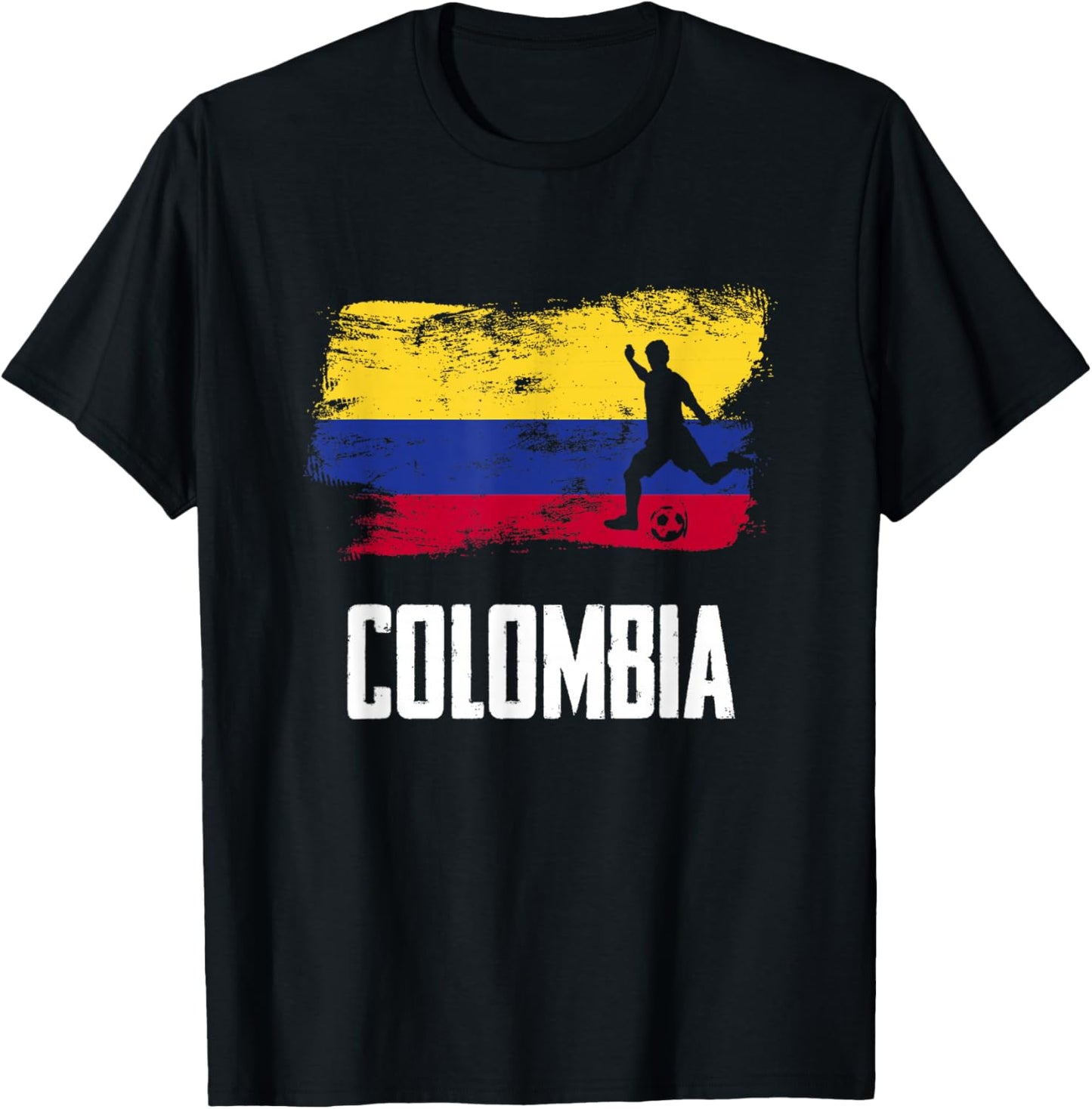 Colombia Flag Jersey Colombian Soccer Team Colombian T-Shirt - T-Shirt | Black