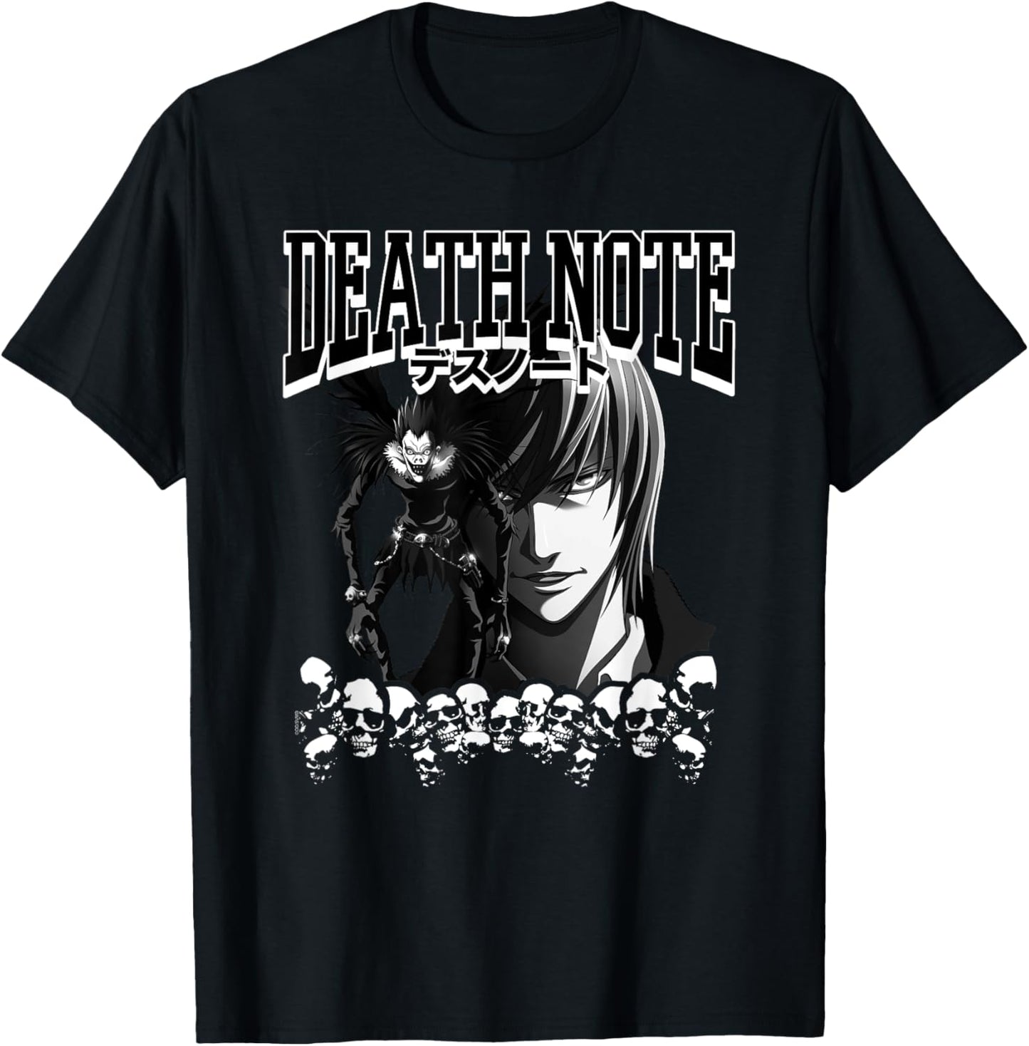 Death Note Athletic Logo Ryuk and Light Anime T-Shirt - T-Shirt | Black