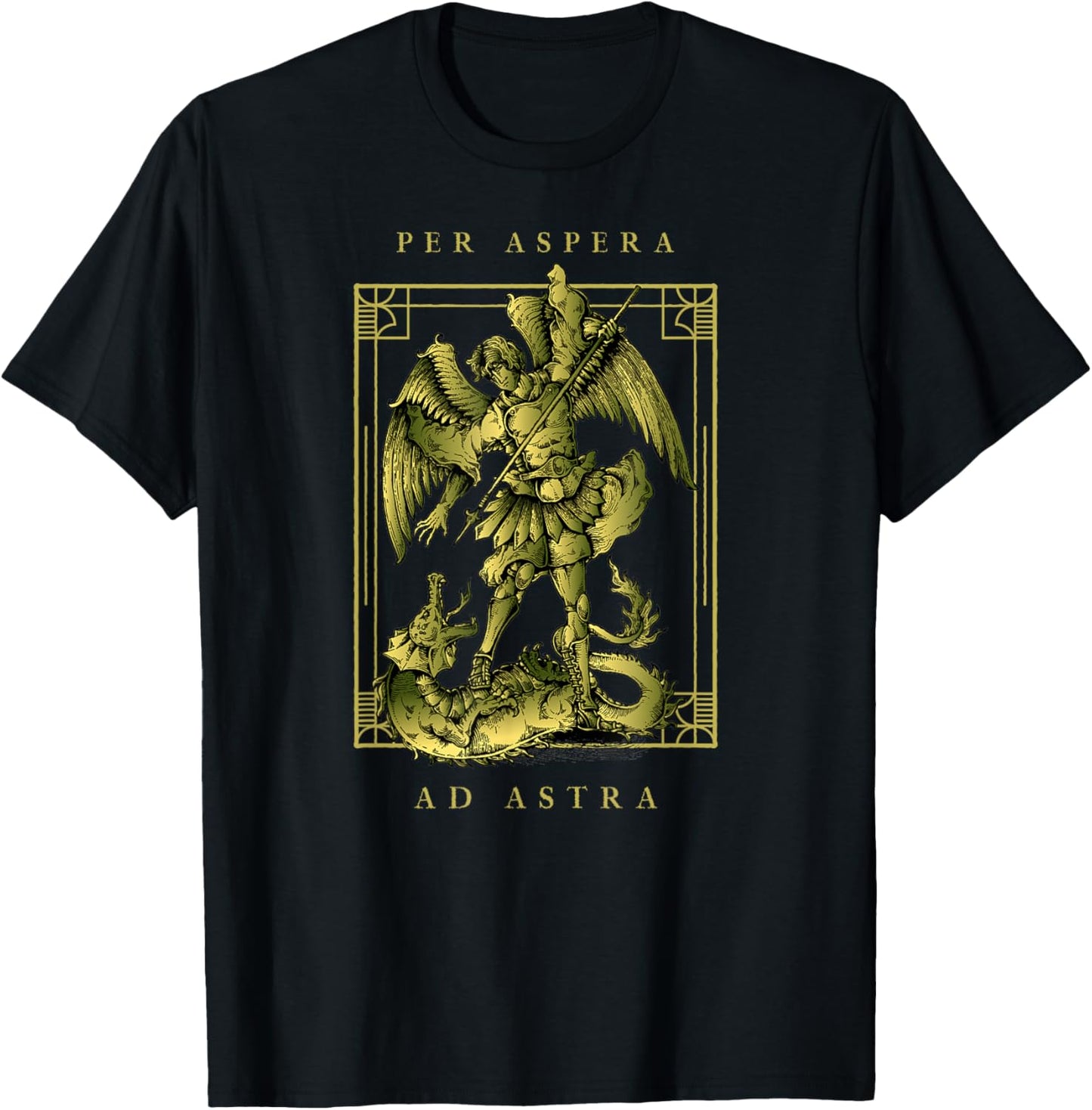 Per Aspera Ad Astra Through Adversity To The Stars Latin T-Shirt - T-Shirt | Black