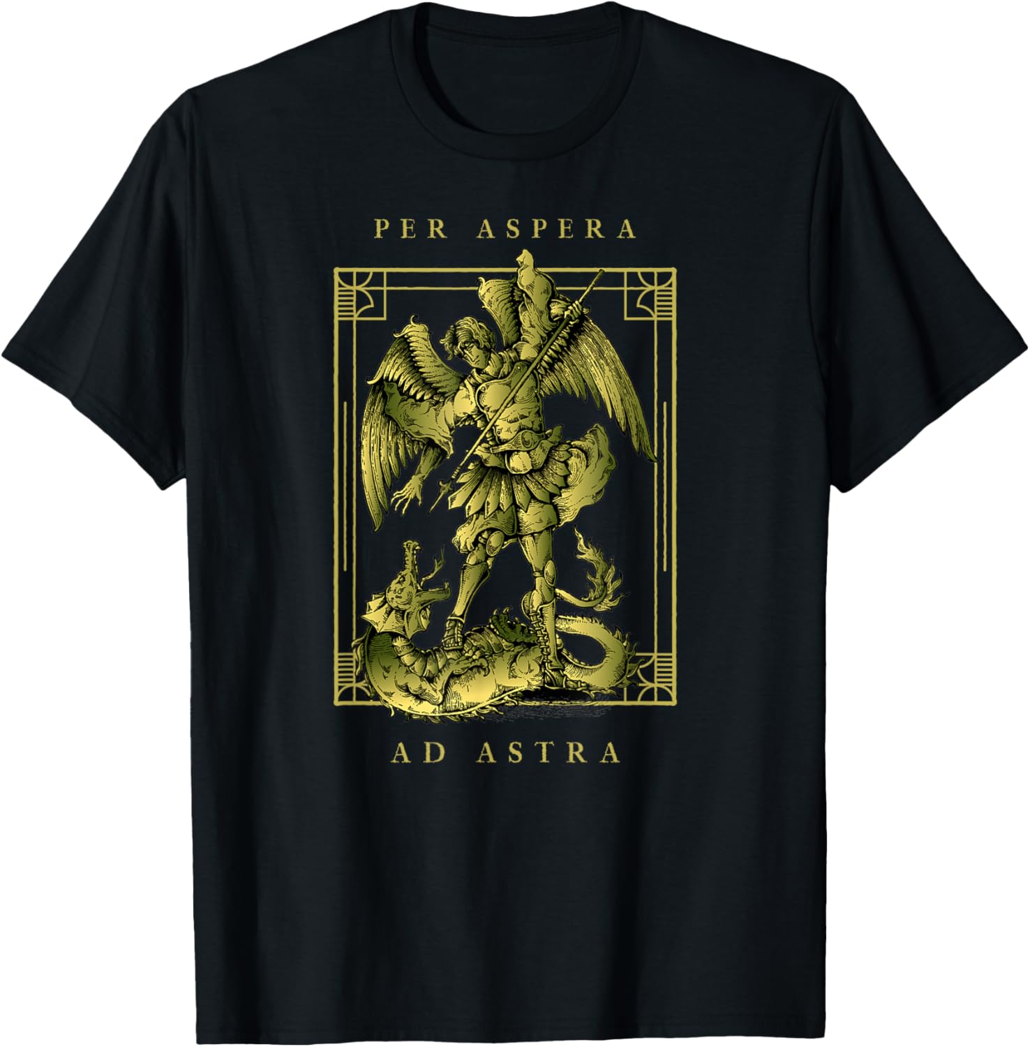 Per Aspera Ad Astra Through Adversity To The Stars Latin T-Shirt - T-Shirt | Black