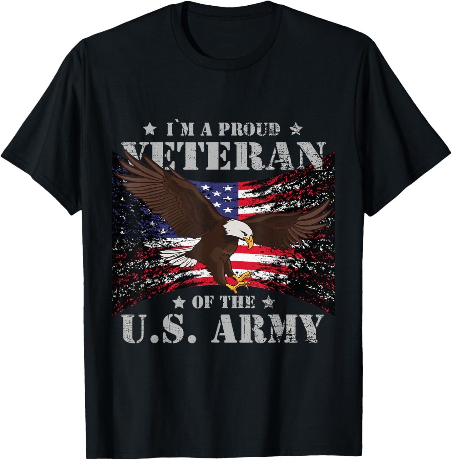 Proud U.S. Army Veteran T-Shirt - T-Shirt | Black