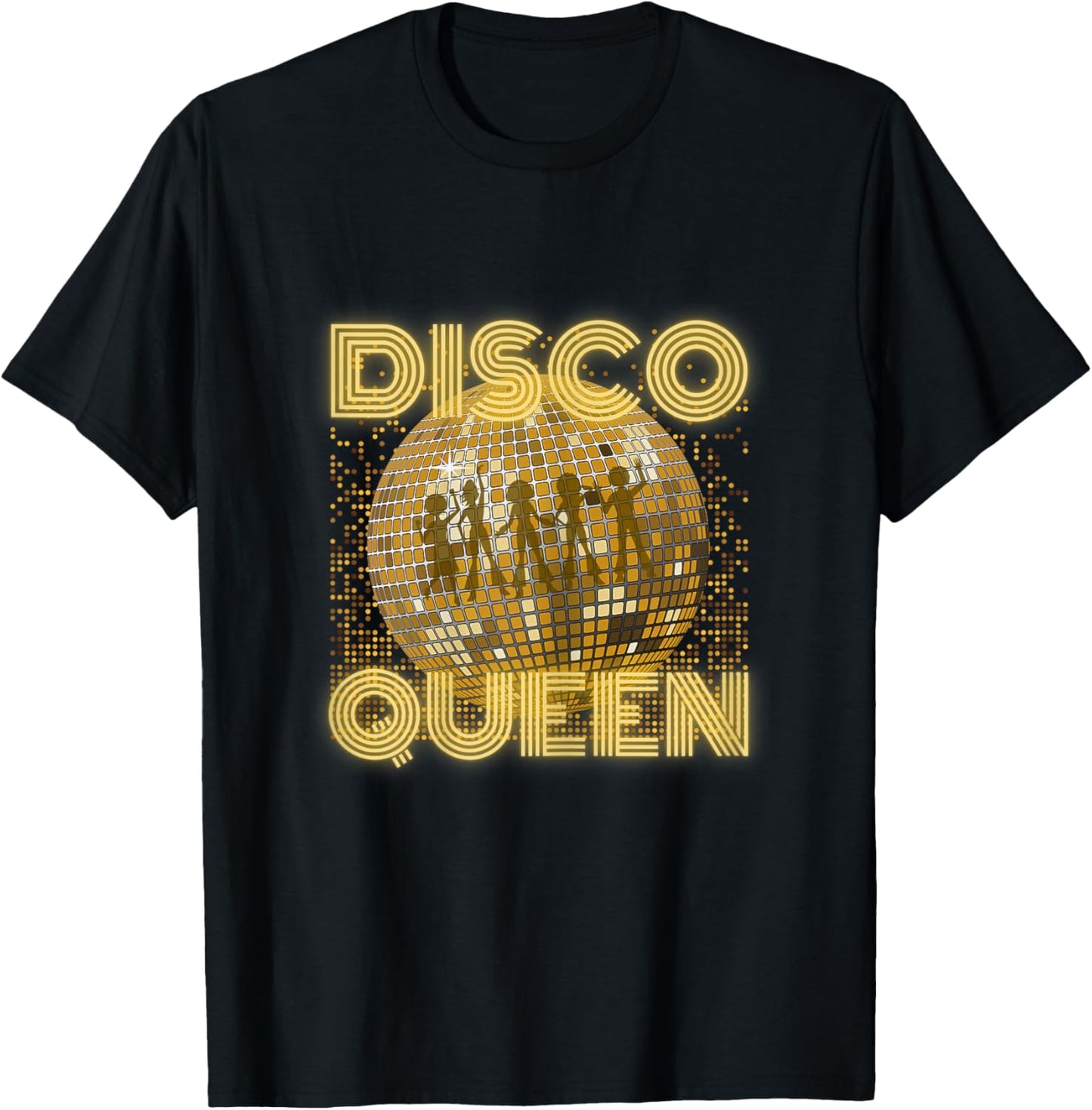 Disco Queen - 70's Disco Vintage Retro Seventies Costume T-Shirt - T-Shirt | Black