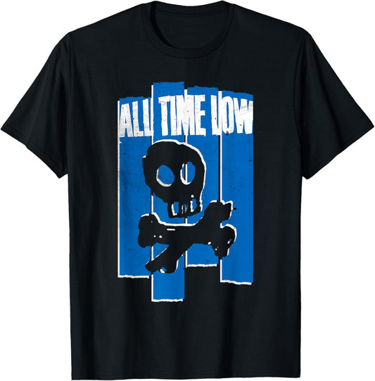 All Time Low Skully Lines - Women's Classic Fit Black Solid - Small T-Shirt - T-Shirt | Black