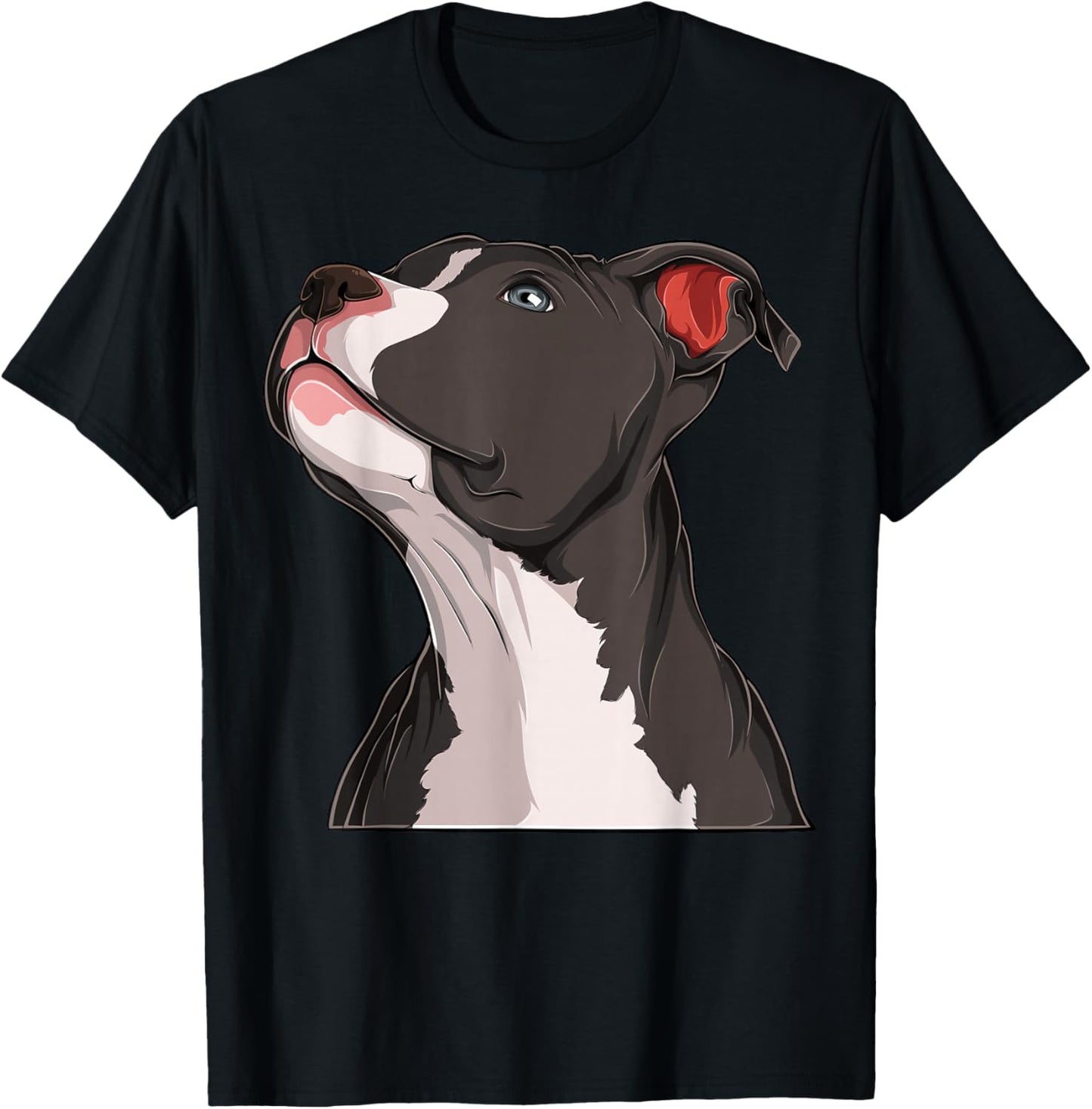 American Pit Bull Pitbull Terrier Dog Head Dog Canine T-Shirt - T-Shirt | Black