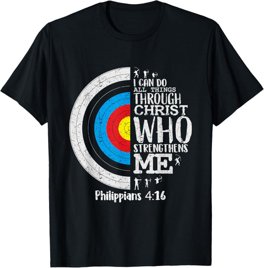 Cute Archery Shirts Archery Shirt For Girls Philippians 4 16 T-Shirt - T-Shirt | Black