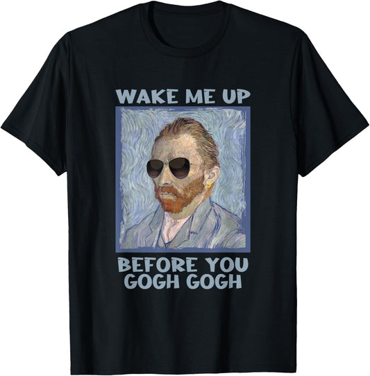 Artsy Van Gogh Meme Design for Artists Men Small T-Shirt - T-Shirt | Black