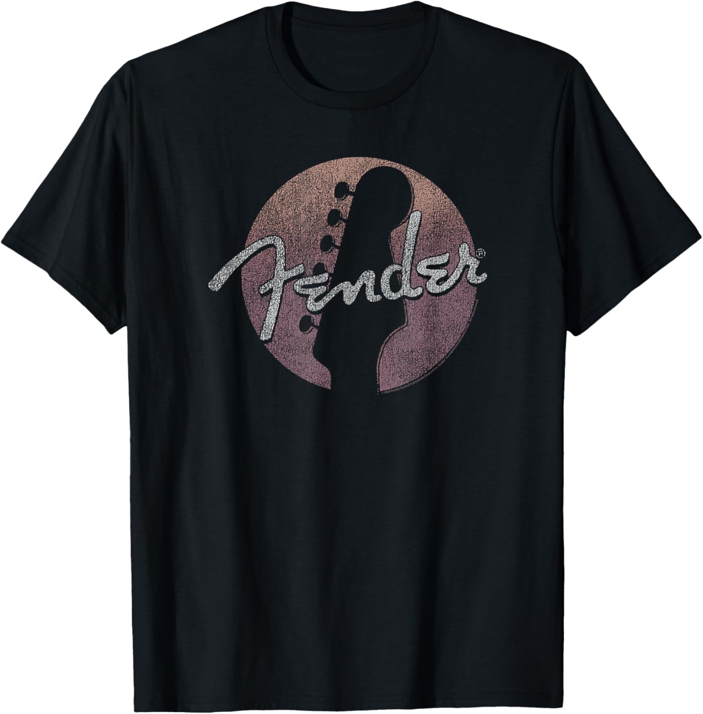 Fender Circle Guitar Headstock Logo T-Shirt - T-Shirt | Black