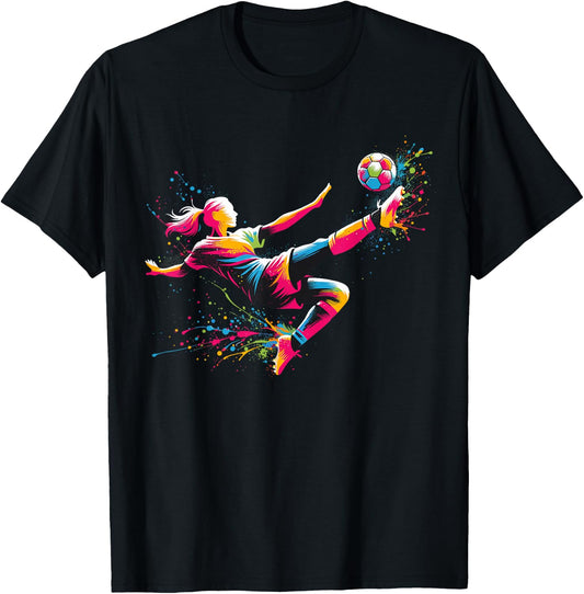 Soccer & Soccer Graphic | Women, Girls & Teen Girls T-Shirt - T-Shirt | Black