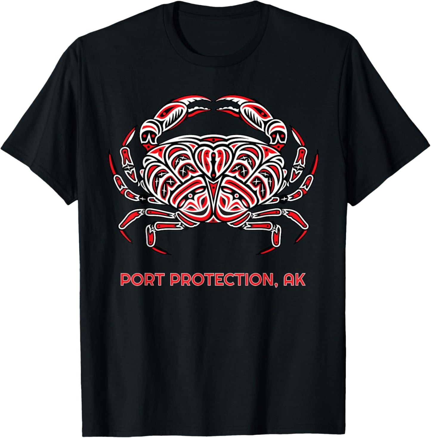 Port Protection Alaska Dungeness Crab Native American T-Shirt - T-Shirt | Black