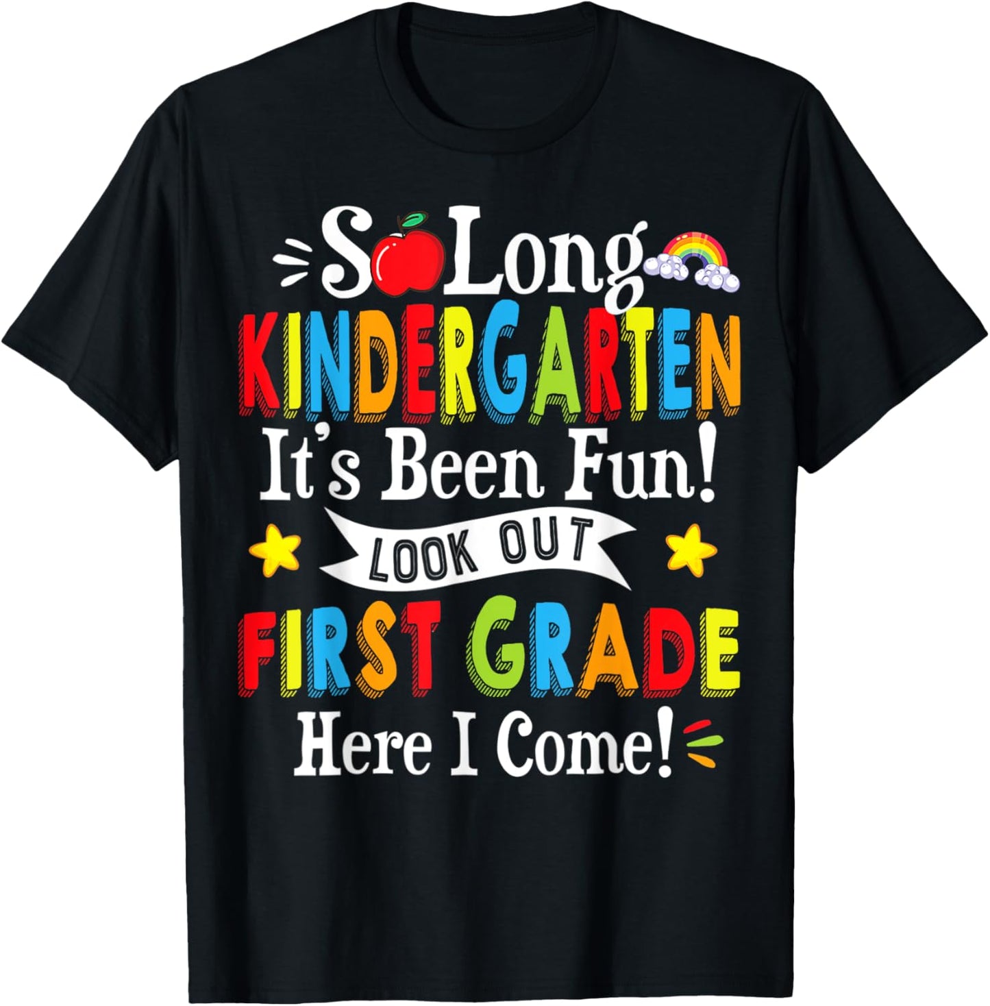 Look Out 1st Grade Here I Come Back To School Funny Kids T-Shirt - T-Shirt | Black
