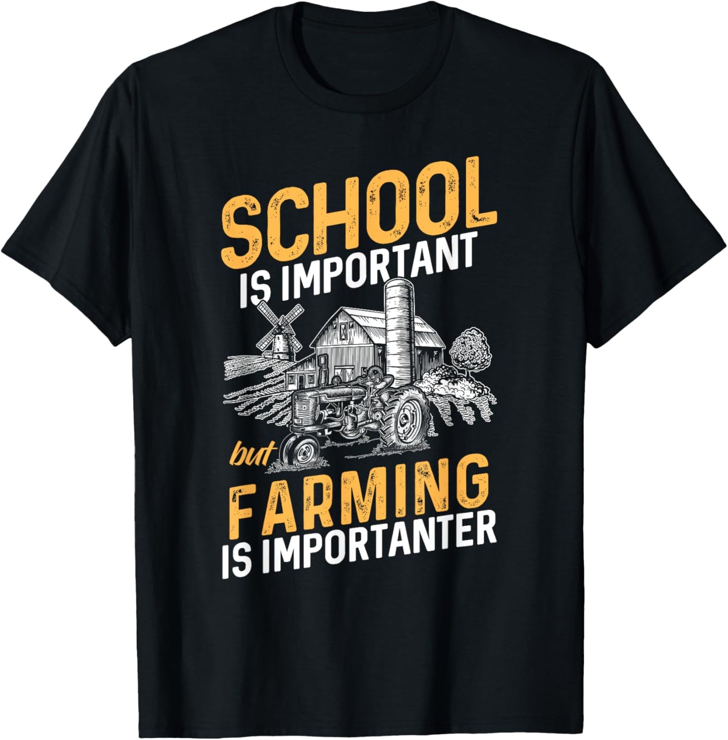 Funny Farmer Shirt Teen Boy Tractor Lover Rancher T-Shirt - T-Shirt | Black
