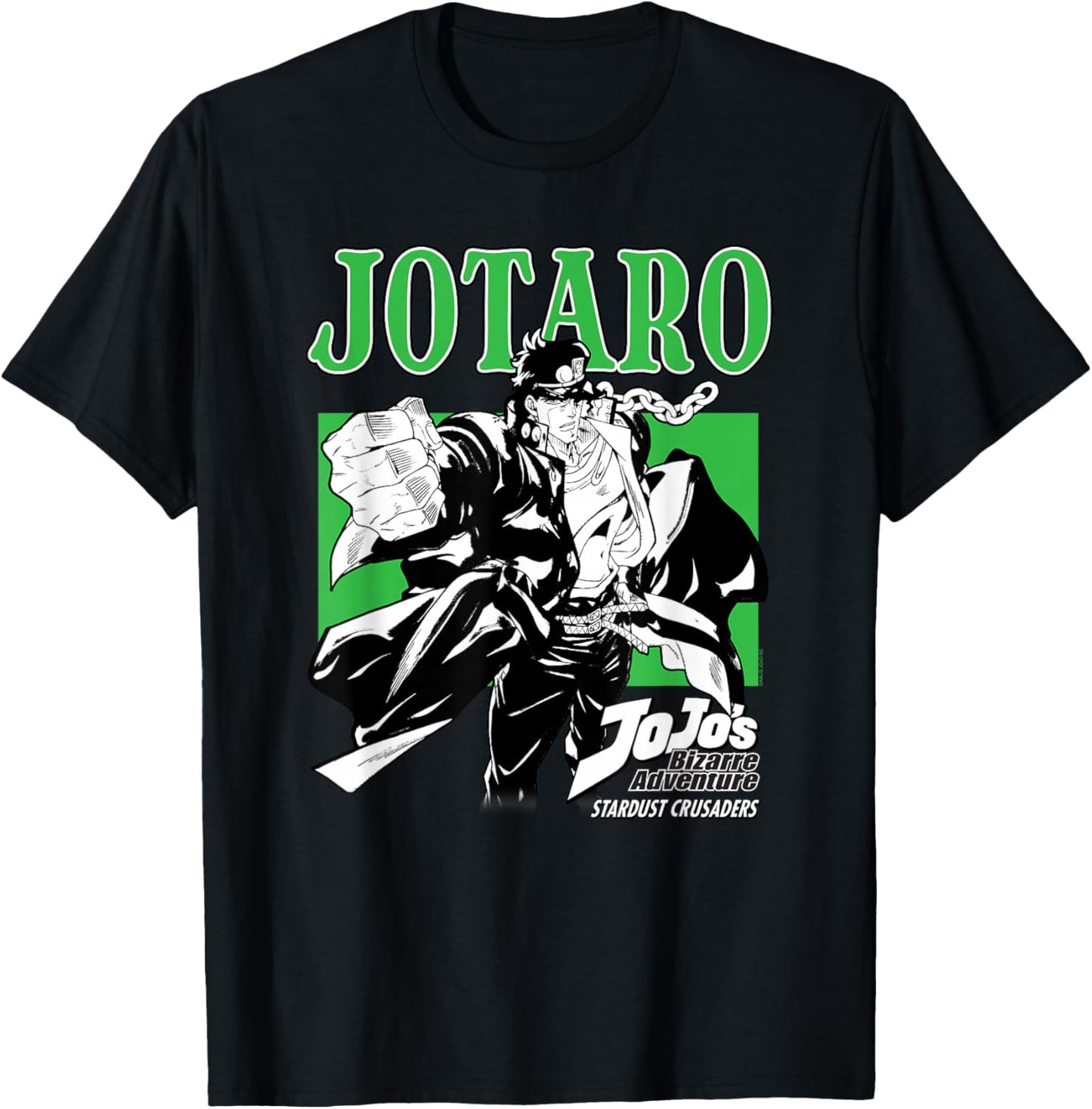 JoJo's Bizarre Adventure Stardust Crusaders Jotaro Anime T-Shirt - T-Shirt | Black