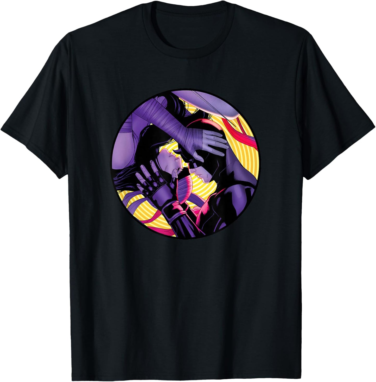Marvel Daredevil & Elektra Variant Cover Valentine's Day T-Shirt - T-Shirt | Black