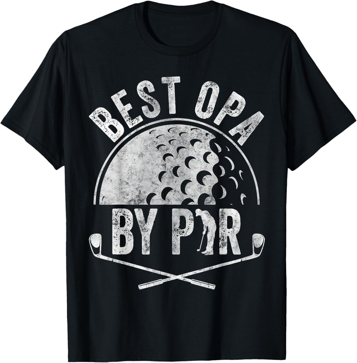 Golf Lover Sports Father's Day Golfer Best Opa By Par T-Shirt - T-Shirt | Black
