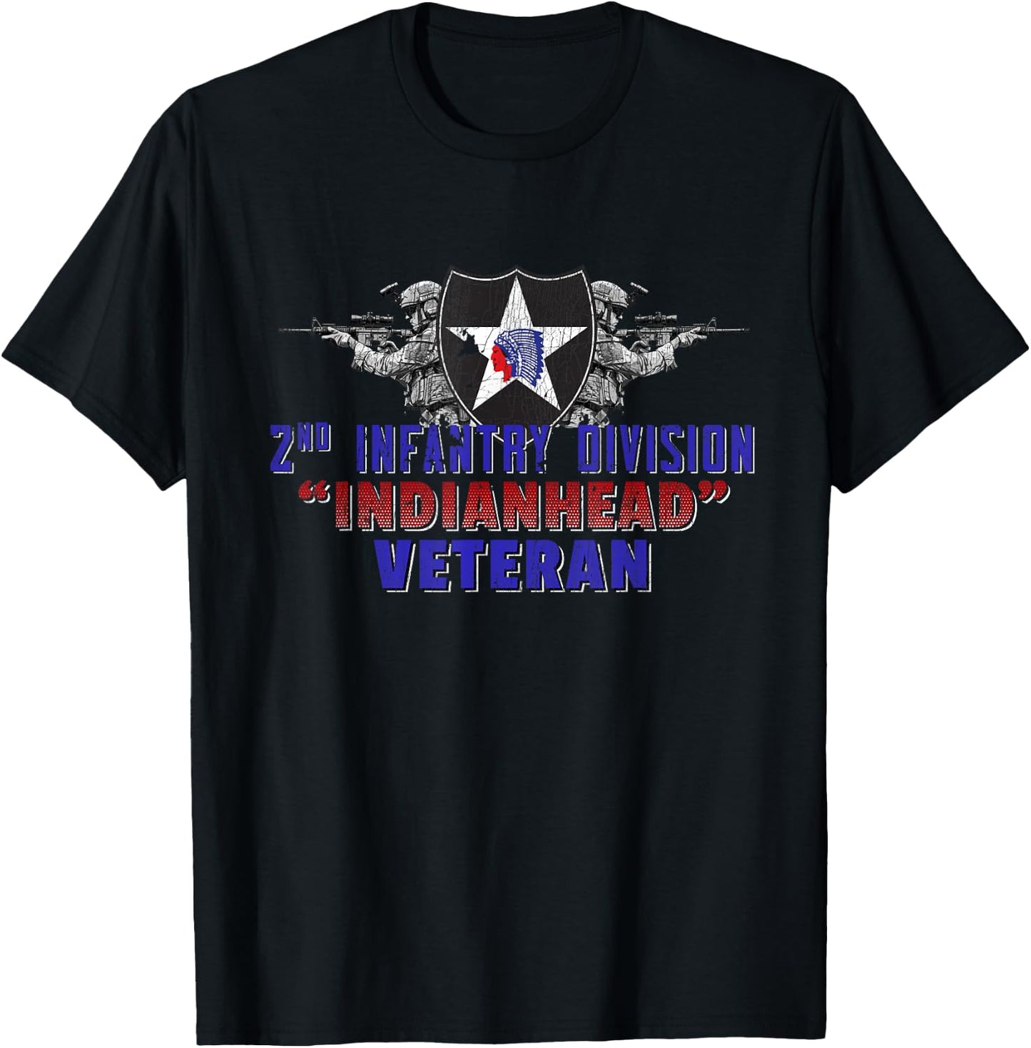 2nd Infantry Division 2nd ID 2ID Camp Humphreys Indianhead T-Shirt - T-Shirt | Black