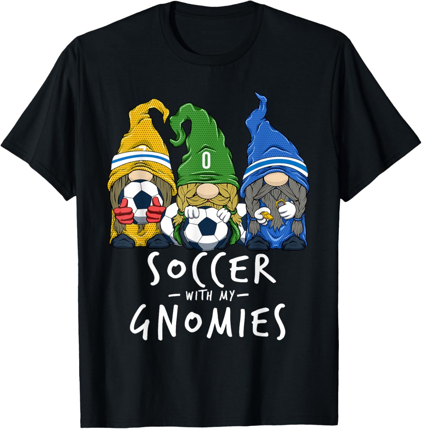 Soccer With My Gnomies for Soccer Gnomes Boys Men T-Shirt - T-Shirt | Black