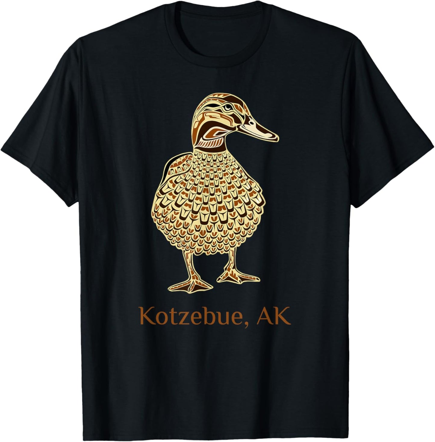 Kotzebue Alaska Mallard Duck Bird Lover Native American T-Shirt - T-Shirt | Black