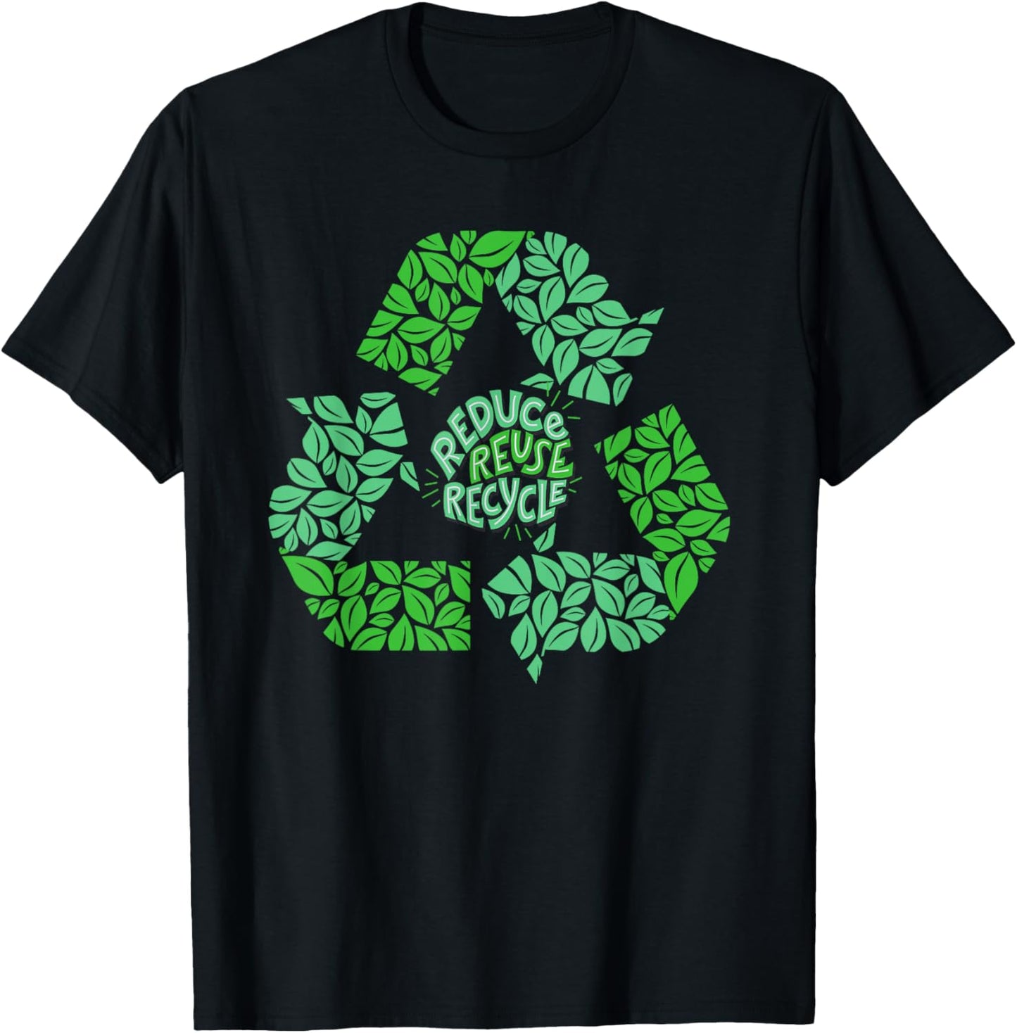 Earth Day Recycle Logo Vintage Recycling Gift T-Shirt - T-Shirt | Black