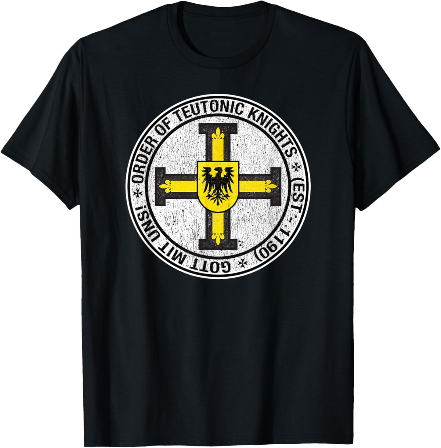Signs and Symbols Order of the Knights Teutonic Coat of Arms T-Shirt - T-Shirt | Black