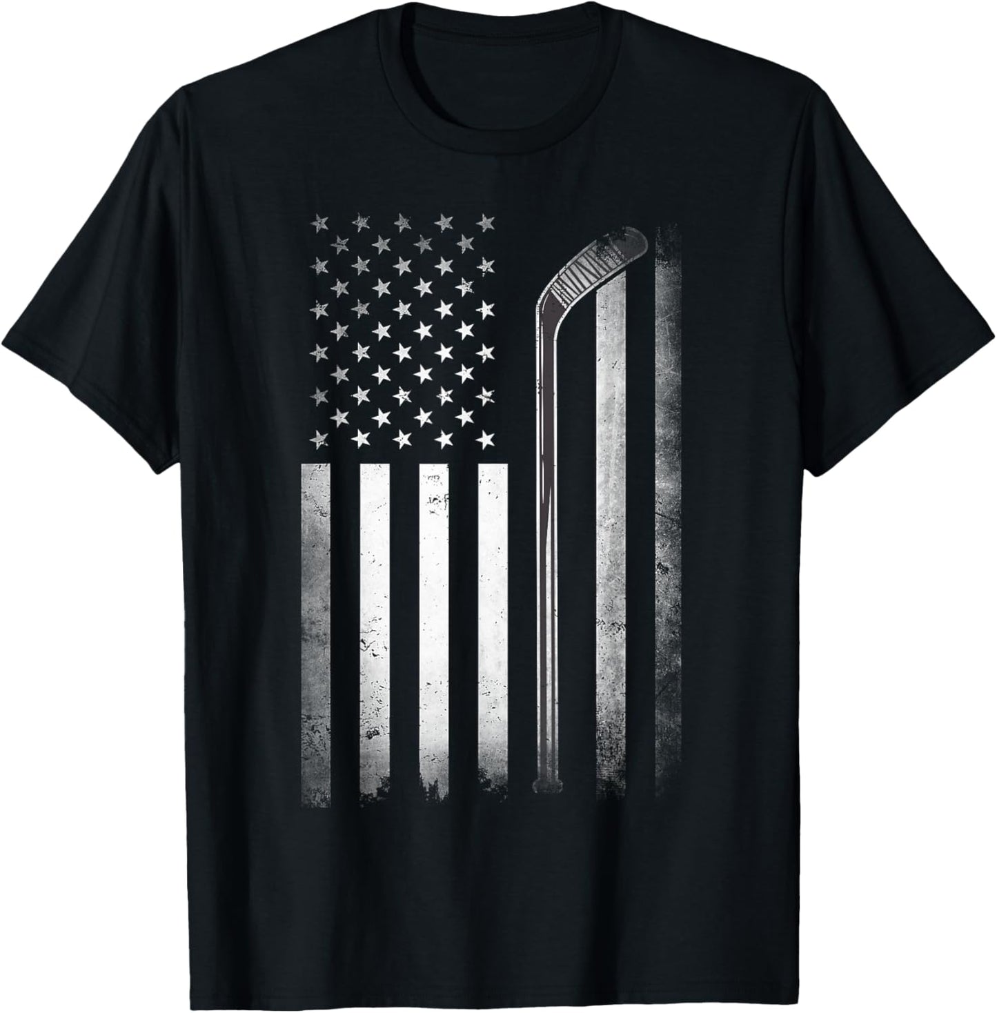 US Ice Hockey USA Practice Flag American Women Men T-Shirt - T-Shirt | Black