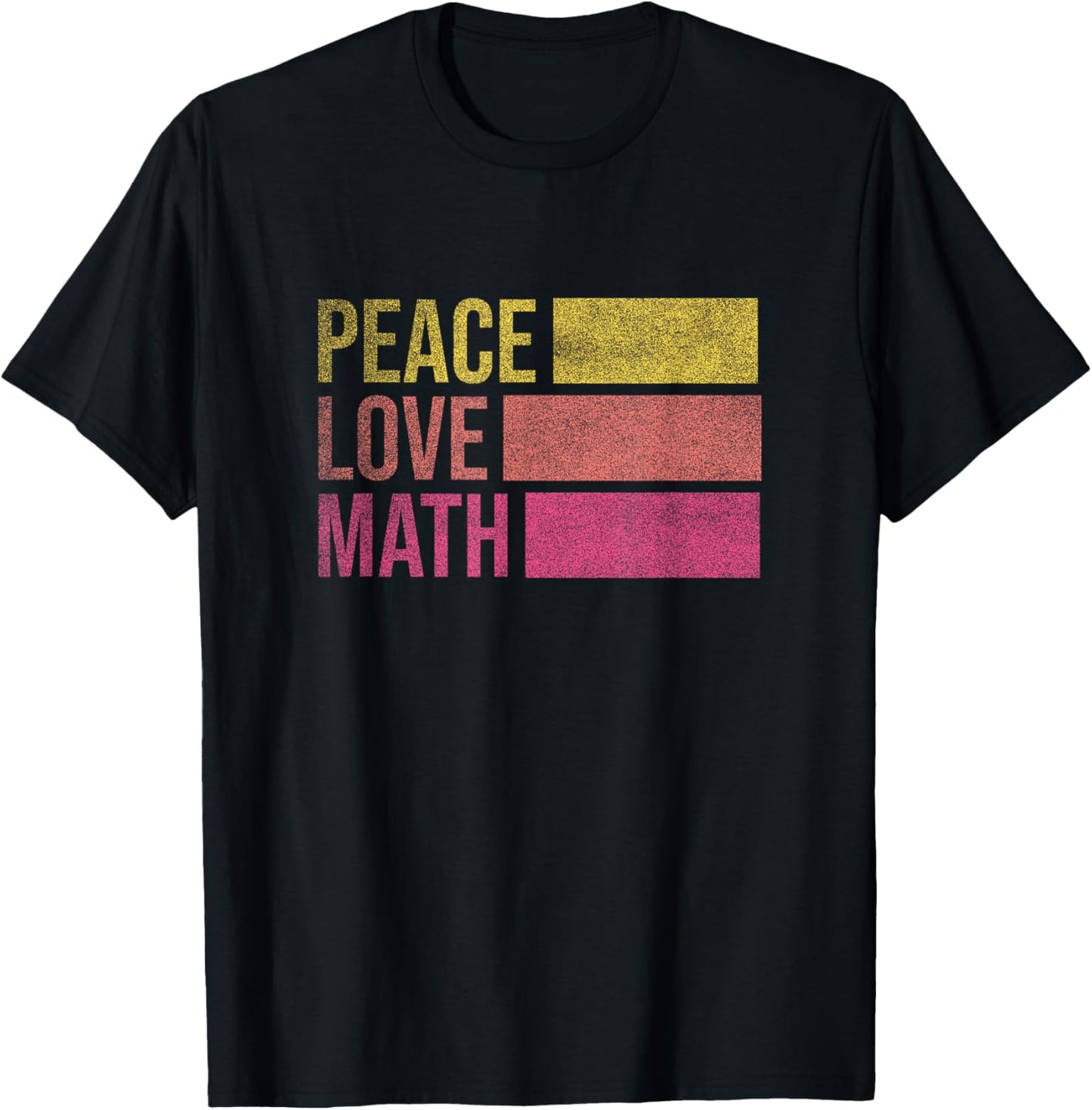 Cute Math Teacher Peace Love Math T-Shirt - T-Shirt | Black