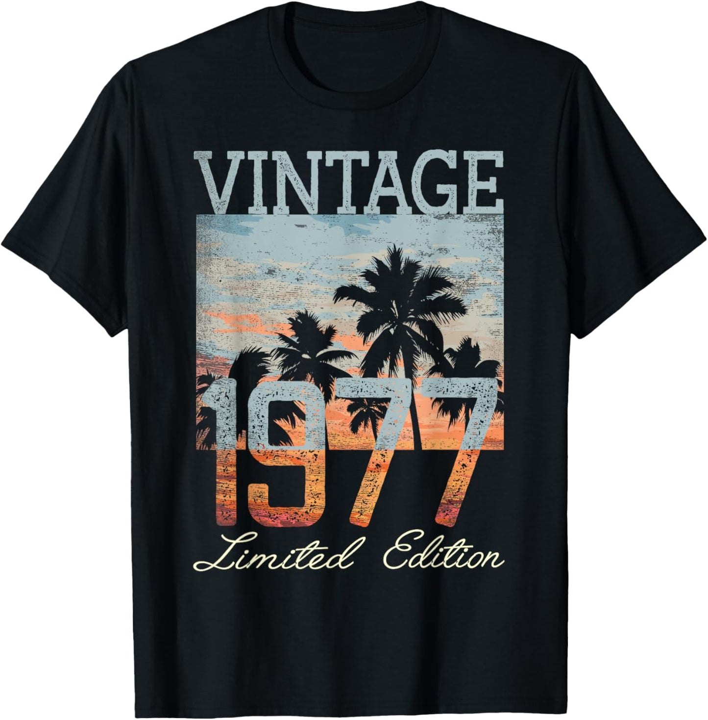 Vintage 1977 Limited Edition 48 Year Old Gifts 48th Birthday T-Shirt - T-Shirt | Black