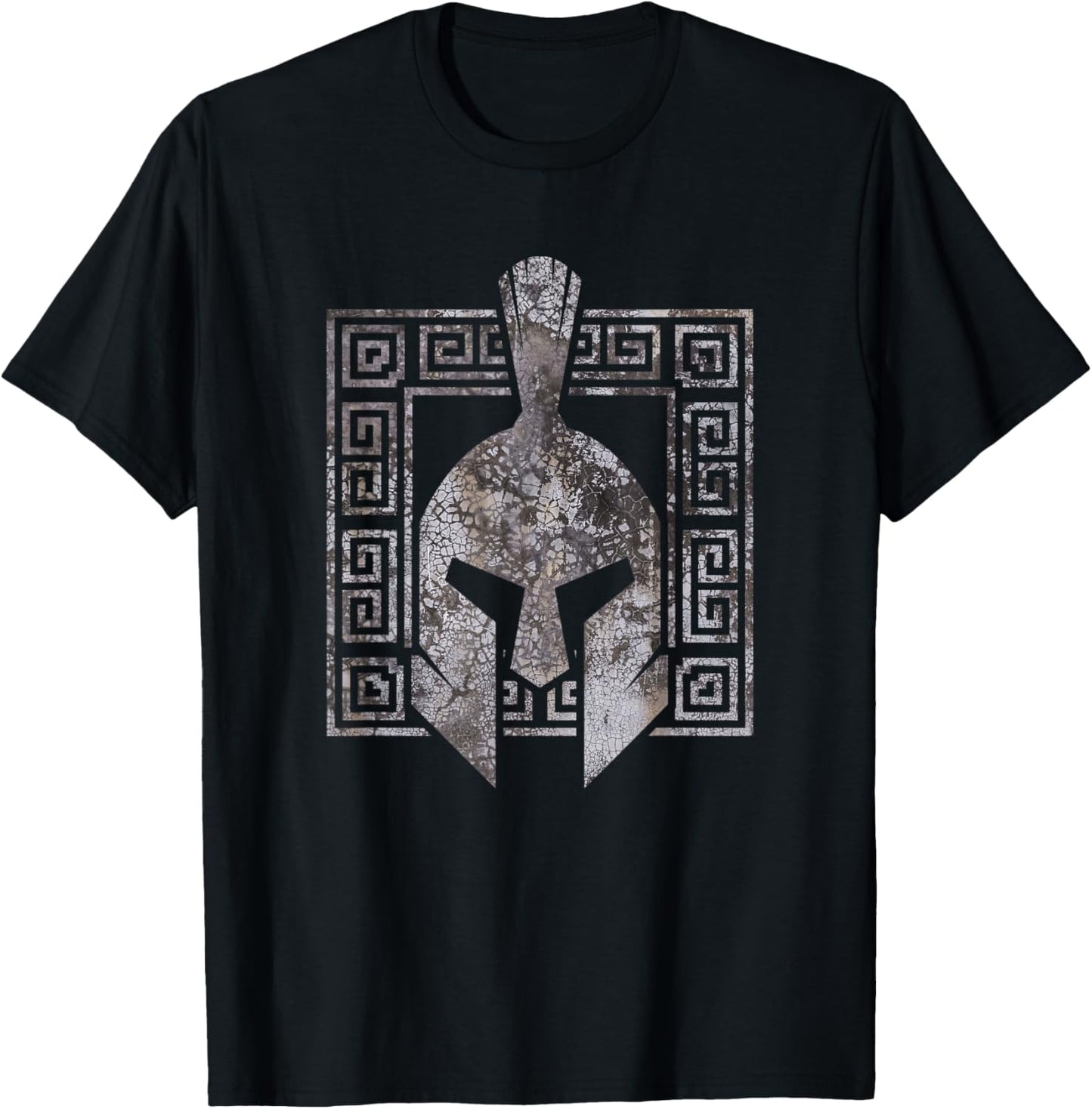 Spartan Warrior Helmet Ancient Greek Vintage T-Shirt - T-Shirt | Black