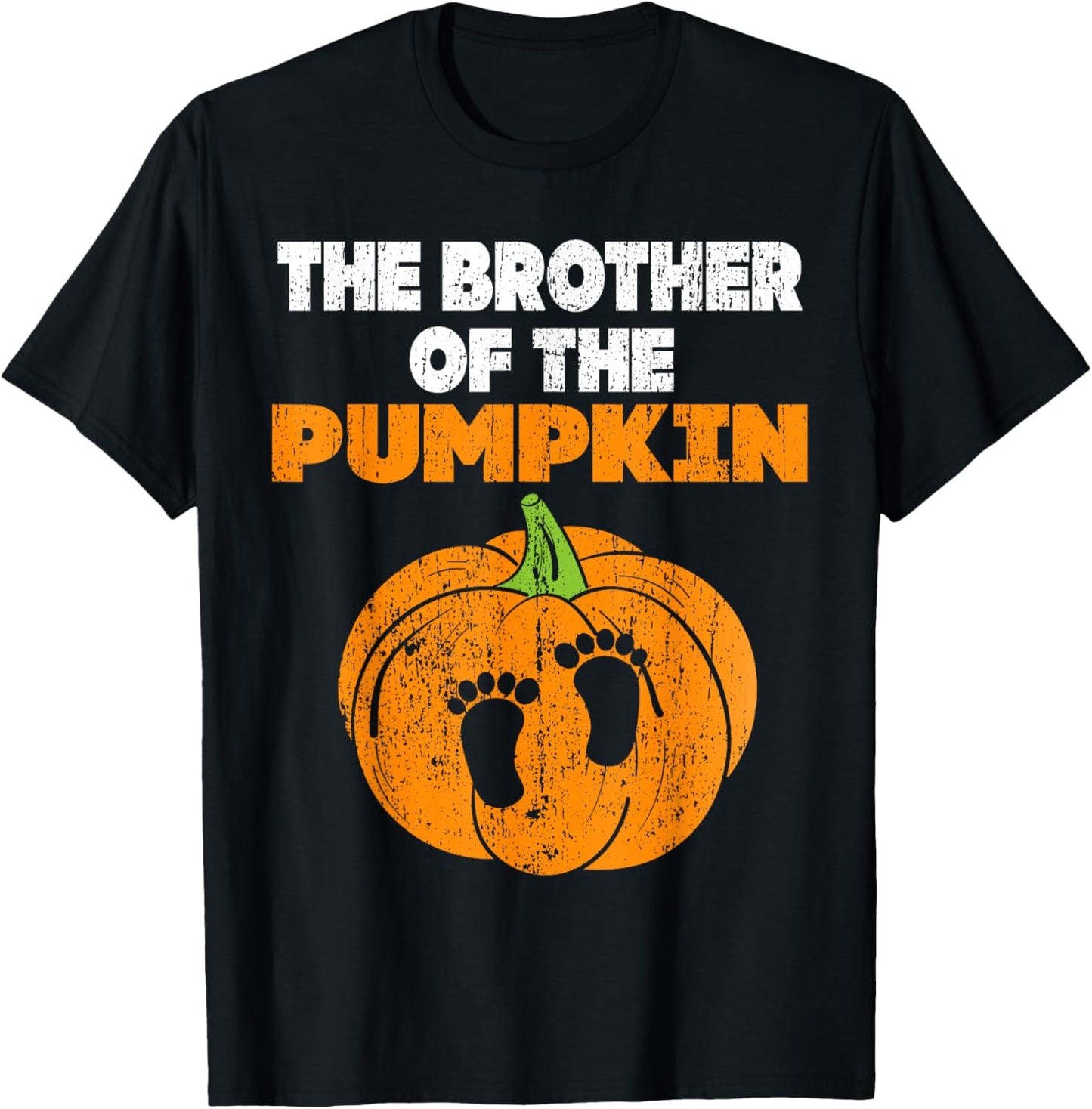 Halloween Pregnancy Costume Expecting Pumpkin Brother T-Shirt - T-Shirt | Black