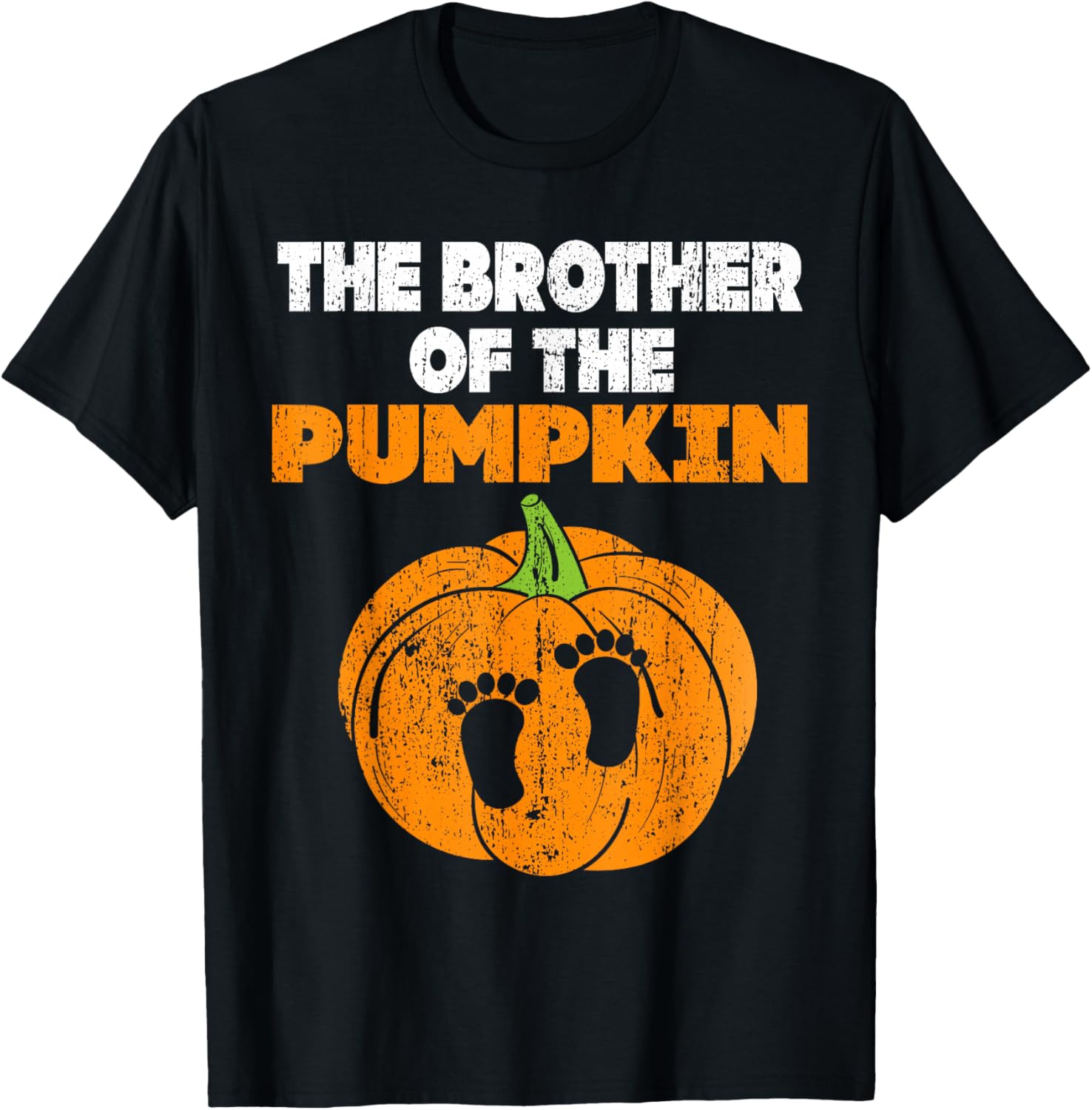 Halloween Pregnancy Costume Expecting Pumpkin Brother T-Shirt - T-Shirt | Black