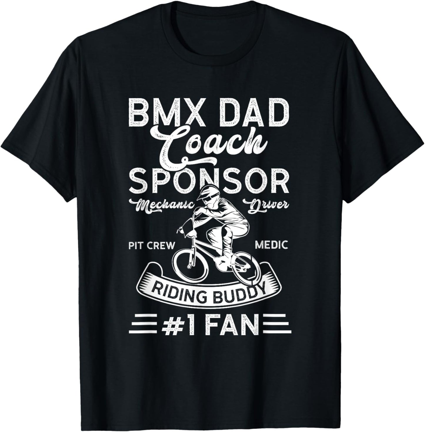 BMX DAD-Trainer Sponsor Mechanic Driver BMX Father T-Shirt - T-Shirt | Black