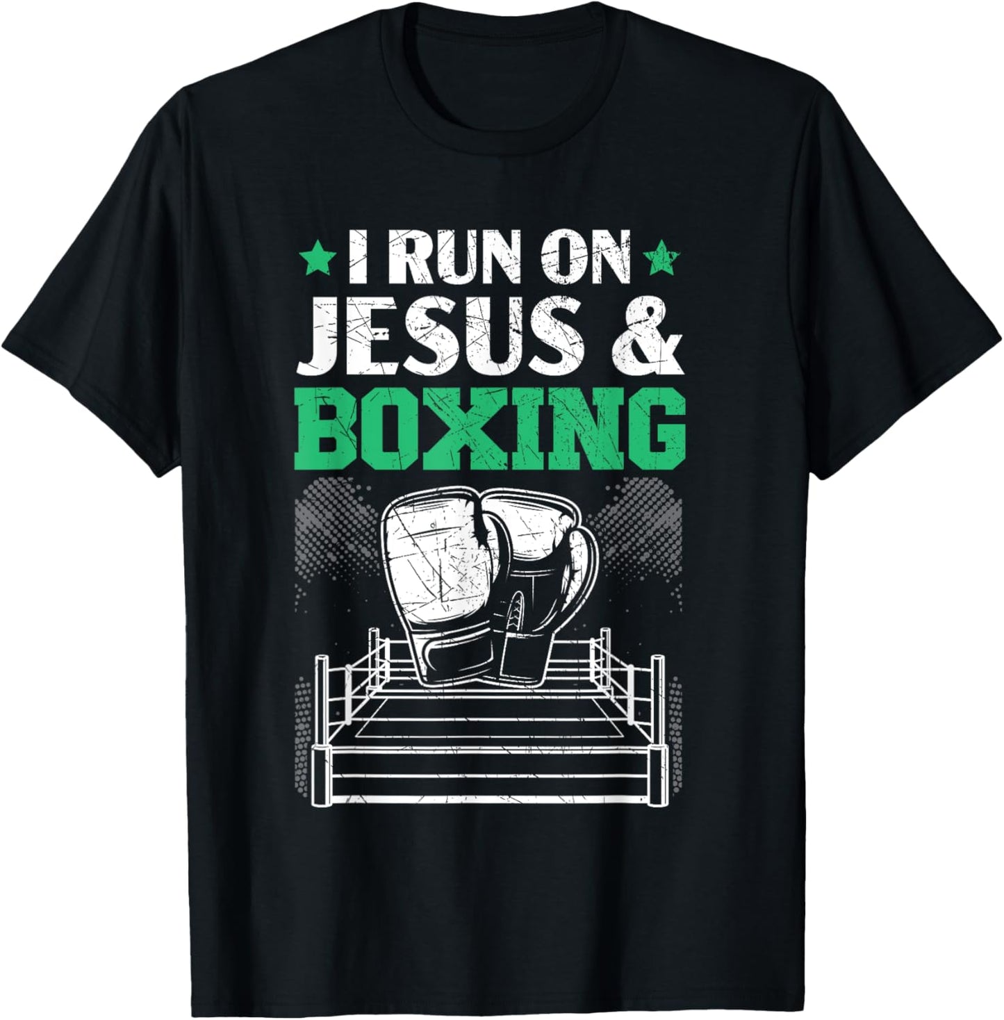 Jesus And Boxing Christian Professional Boxer Sport Knockout T-Shirt - T-Shirt | Black