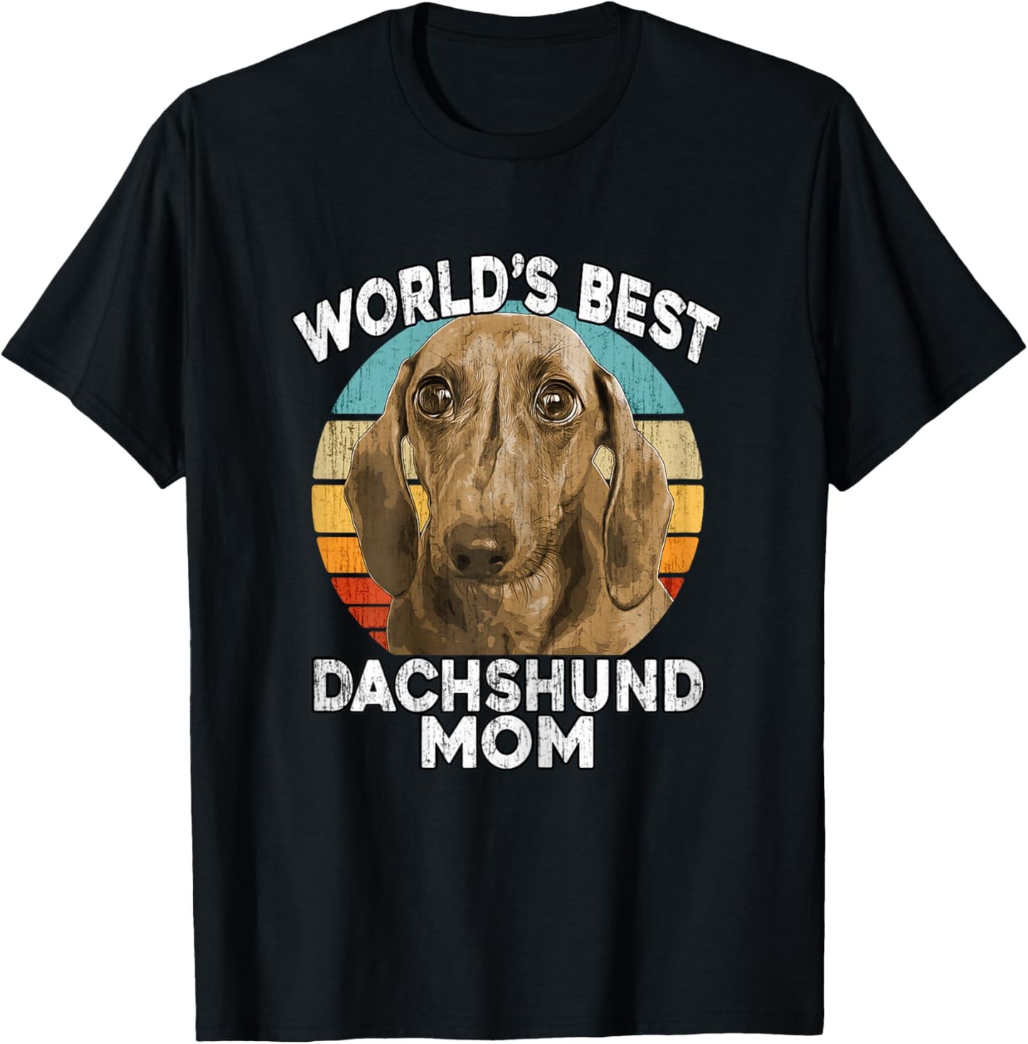 Dachshund Mother's Day - World's Best Daschund Mom Dog T-Shirt - T-Shirt | Black