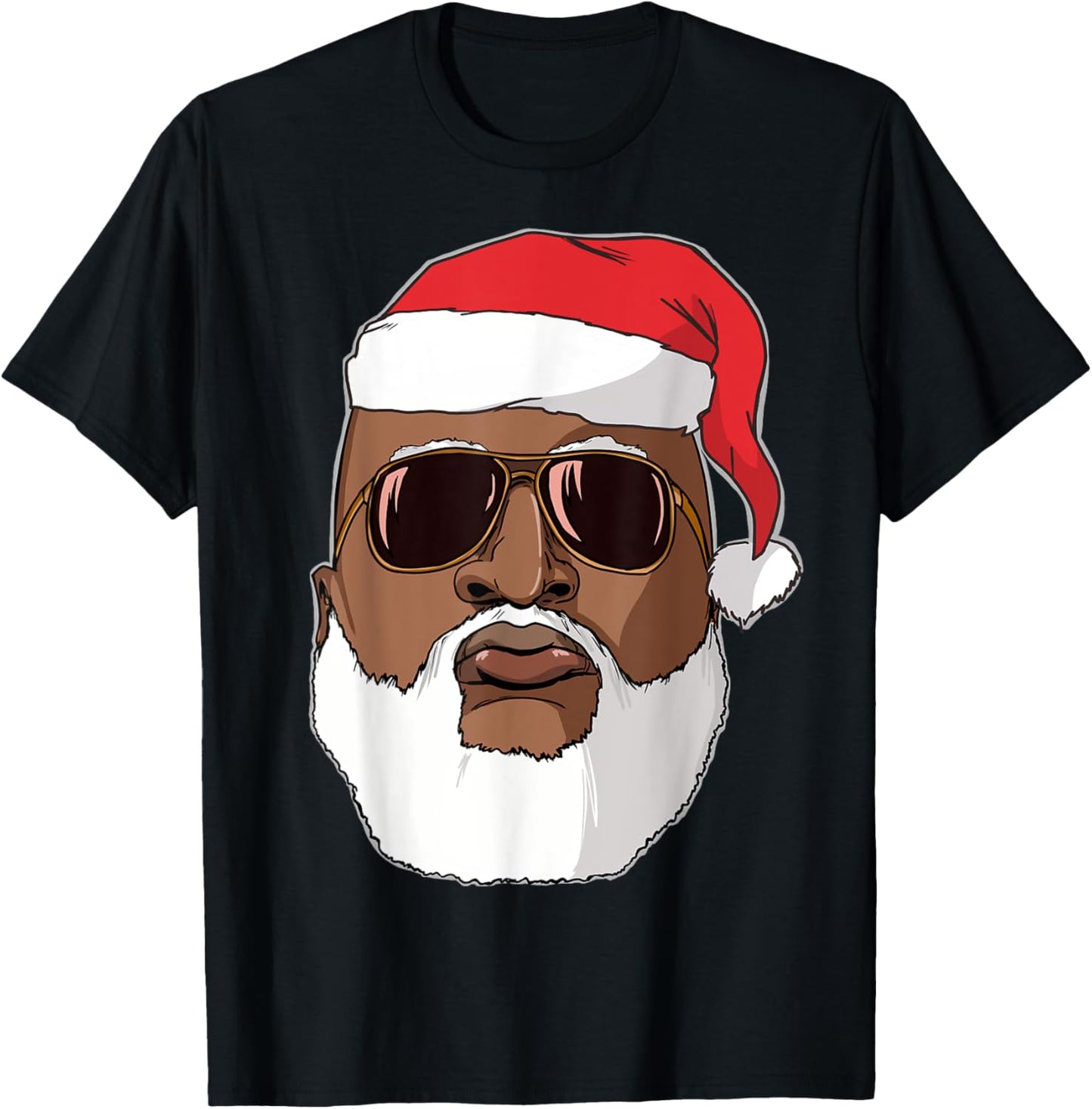 Black hip hop Santa Claus novelty African American Santa T-Shirt - T-Shirt | Black