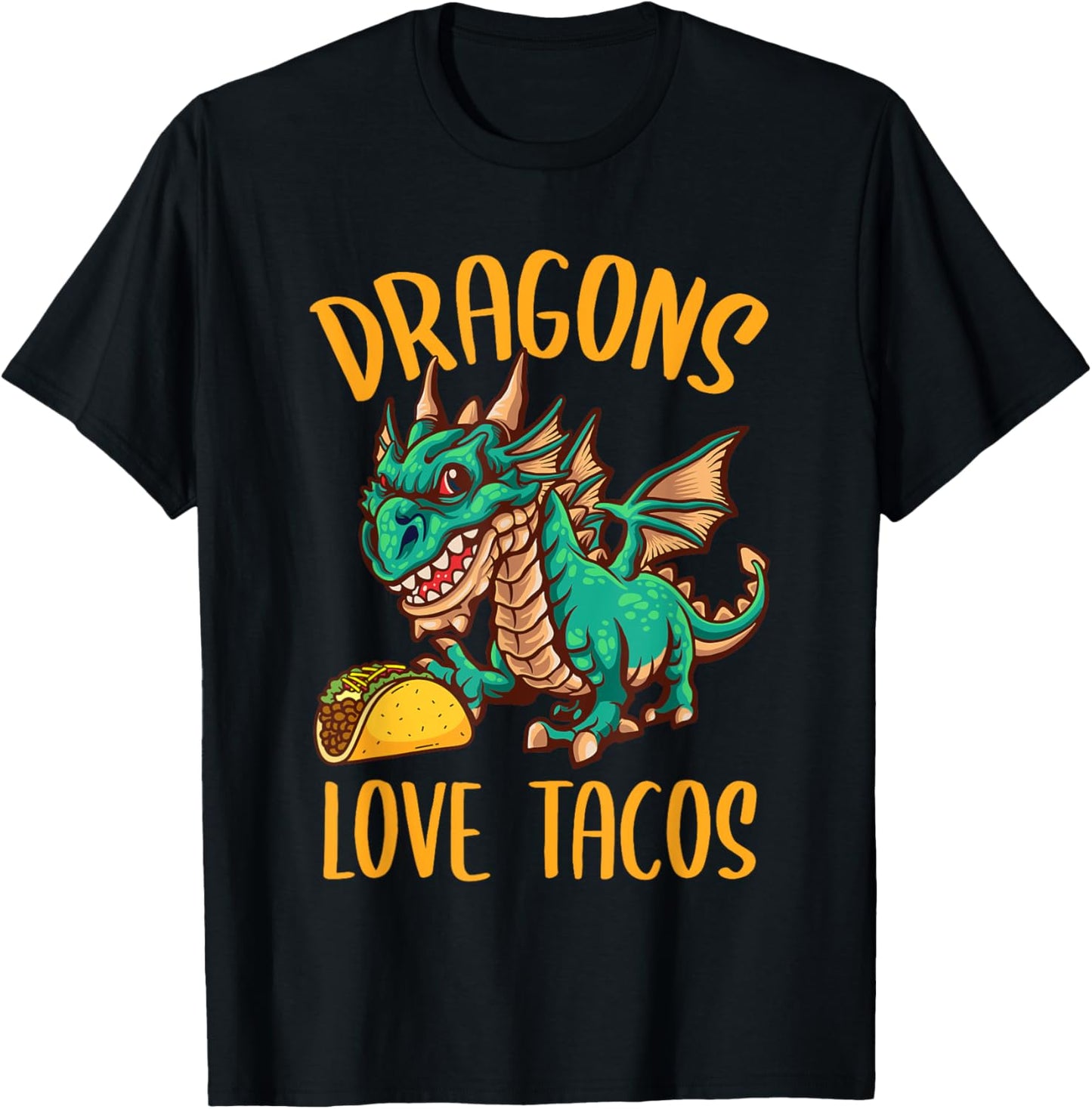 Dragons Love Tacos T-Shirt - T-Shirt | Black
