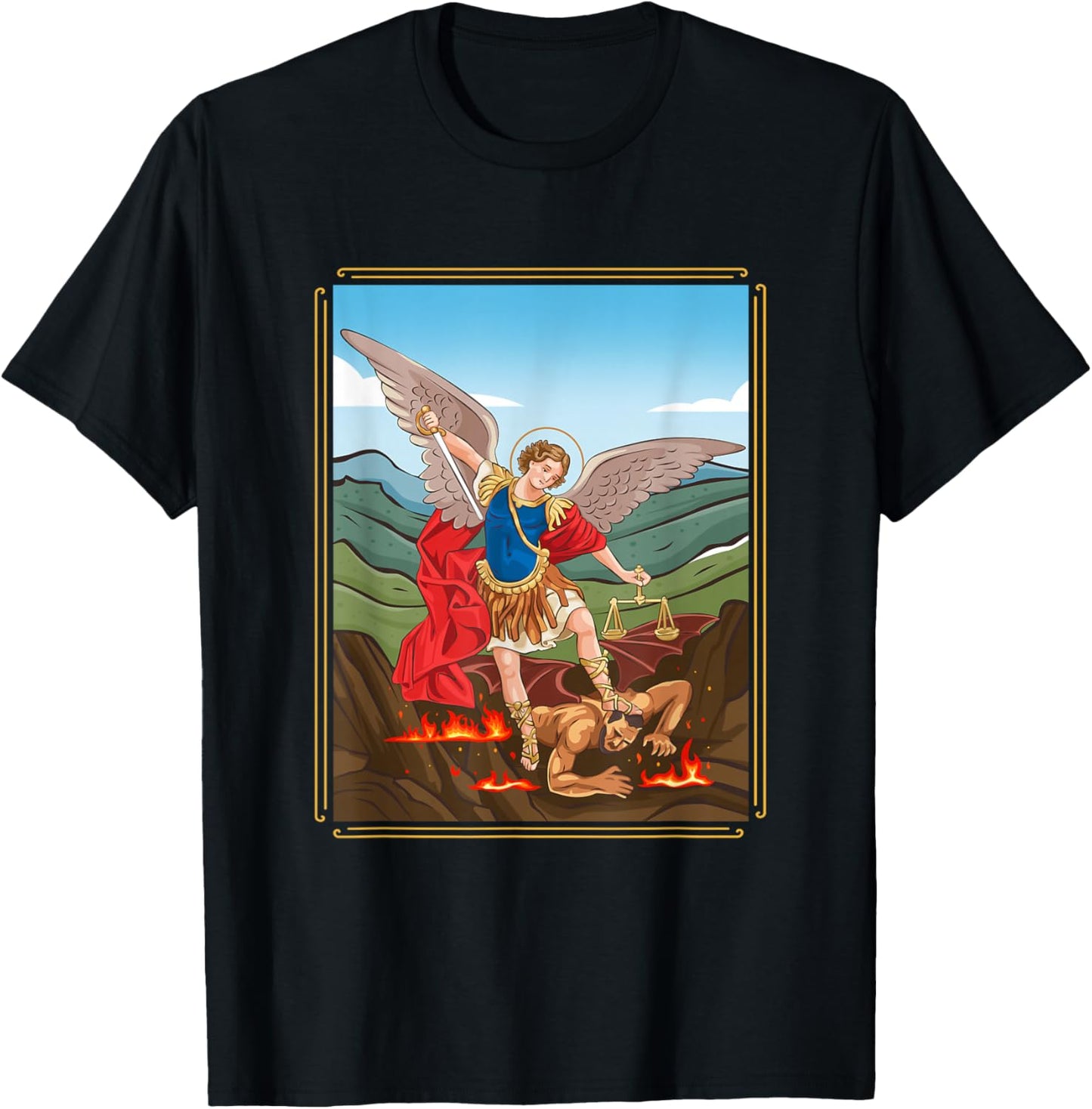 The Holy Archangel Michael T-Shirt - T-Shirt | Black