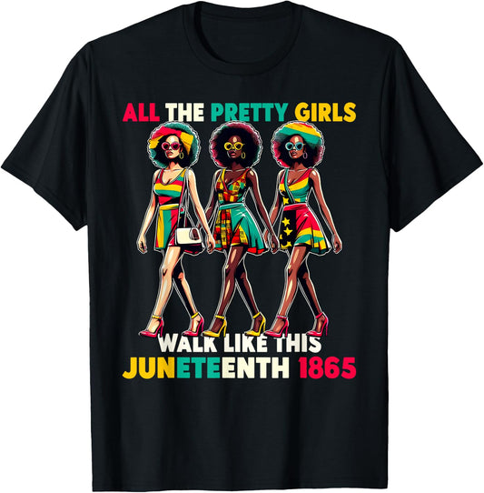 Black Women Juneteenth 1865 Celebrate Freedom Celebrating T-Shirt - T-Shirt | Black