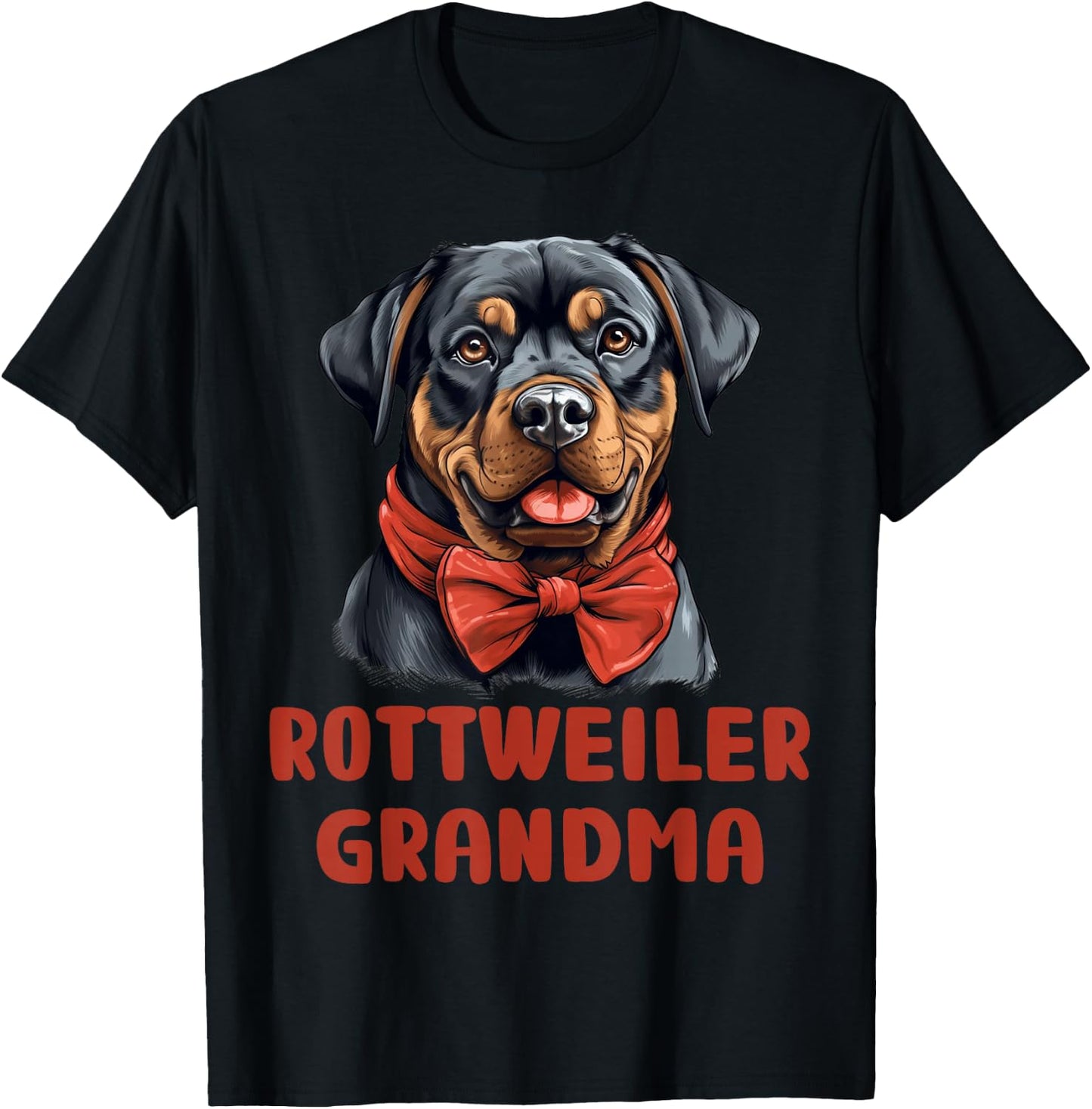 Rottweiler Grandma Dog Lover Gift Funny Puppy Rottie Owner Men Women Kids T-Shirt - T-Shirt | Black
