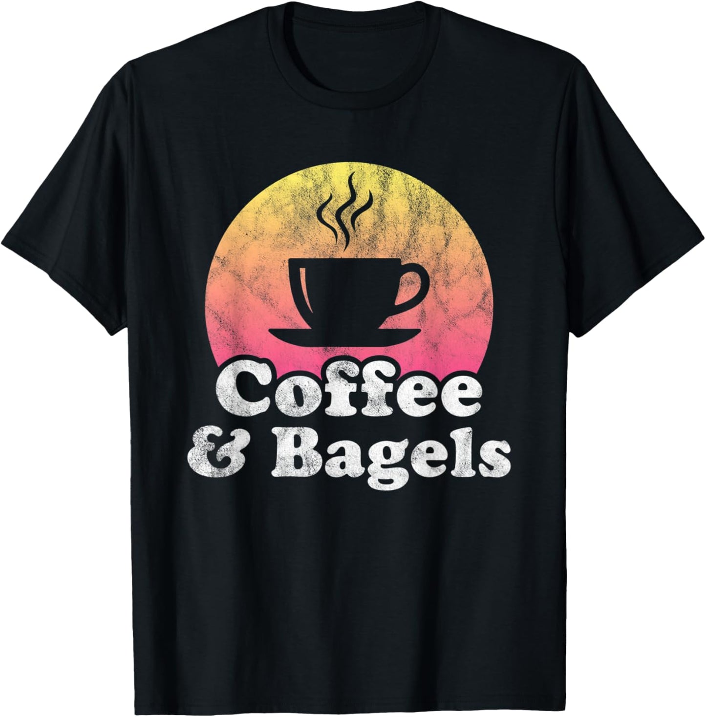 Coffee and Bagels T-Shirt - T-Shirt | Black