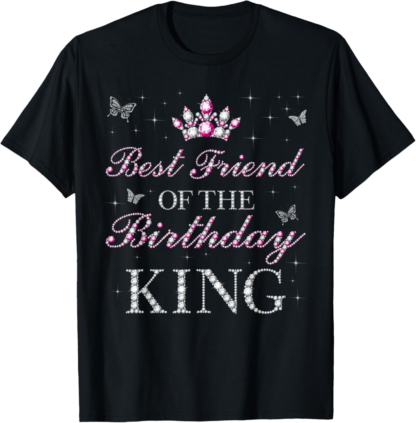 Best Friend Of The Birthday King Birthday Party T-Shirt - T-Shirt | Black