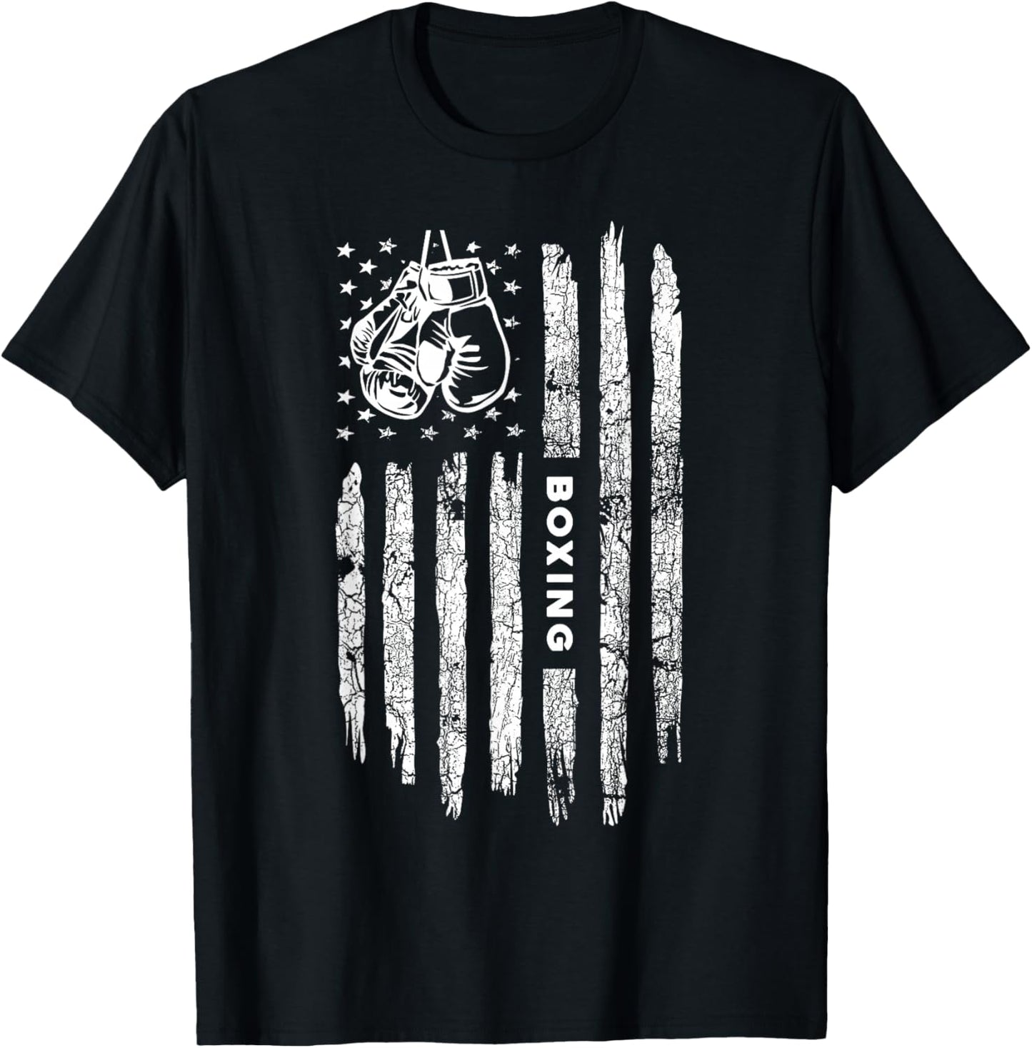 American Flag Boxing Distressed - Boxer Vintage Boxing Small T-Shirt - T-Shirt | Black