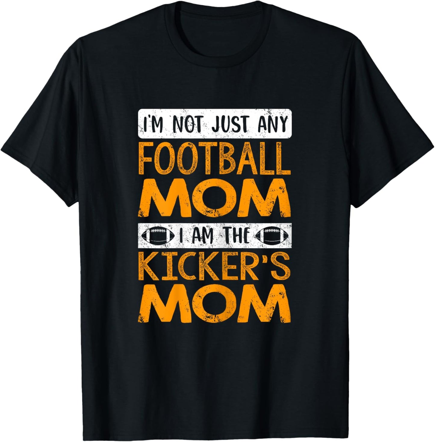 Funny Football Lover Graphic Mom Football Kicker T-Shirt - T-Shirt | Black