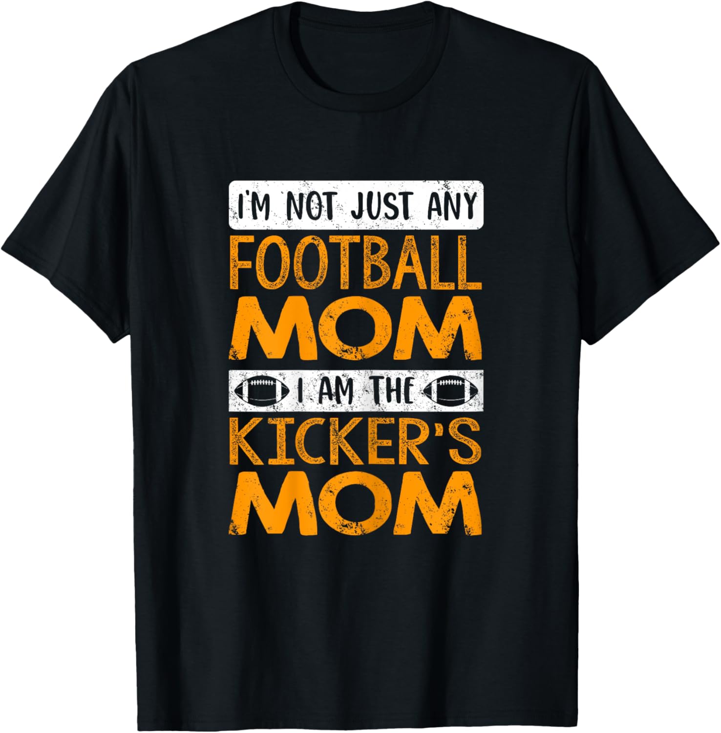 Funny Football Lover Graphic Mom Football Kicker T-Shirt - T-Shirt | Black