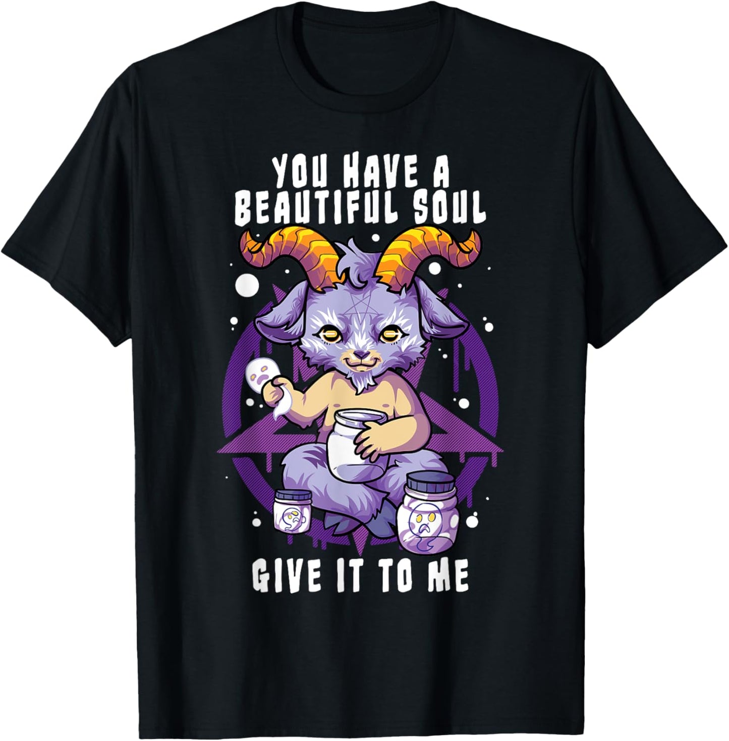 You Have a Beautiful Soul Satanic Baphomet Halloween Costume T-Shirt - T-Shirt | Black