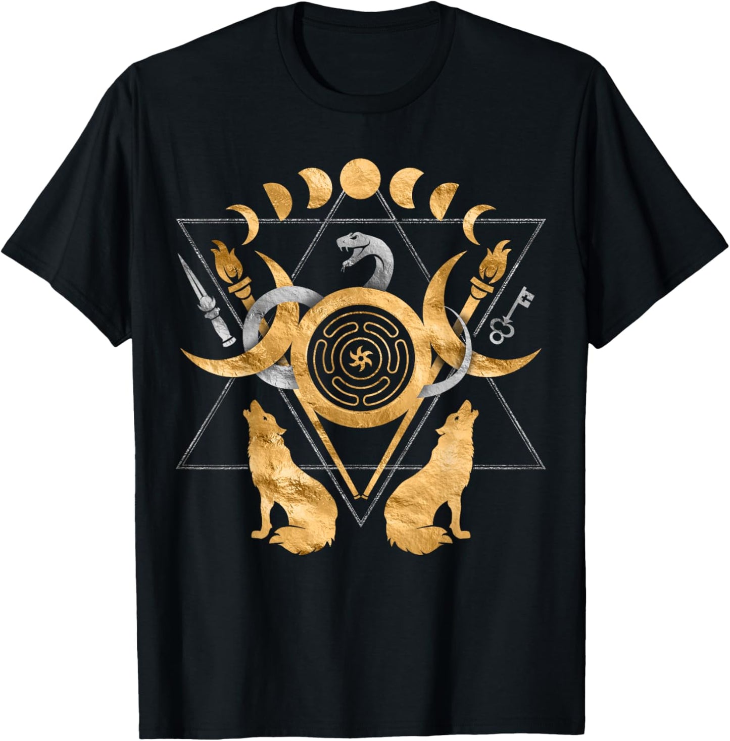 Symbols of Hecate Ornament T-Shirt - T-Shirt | Black