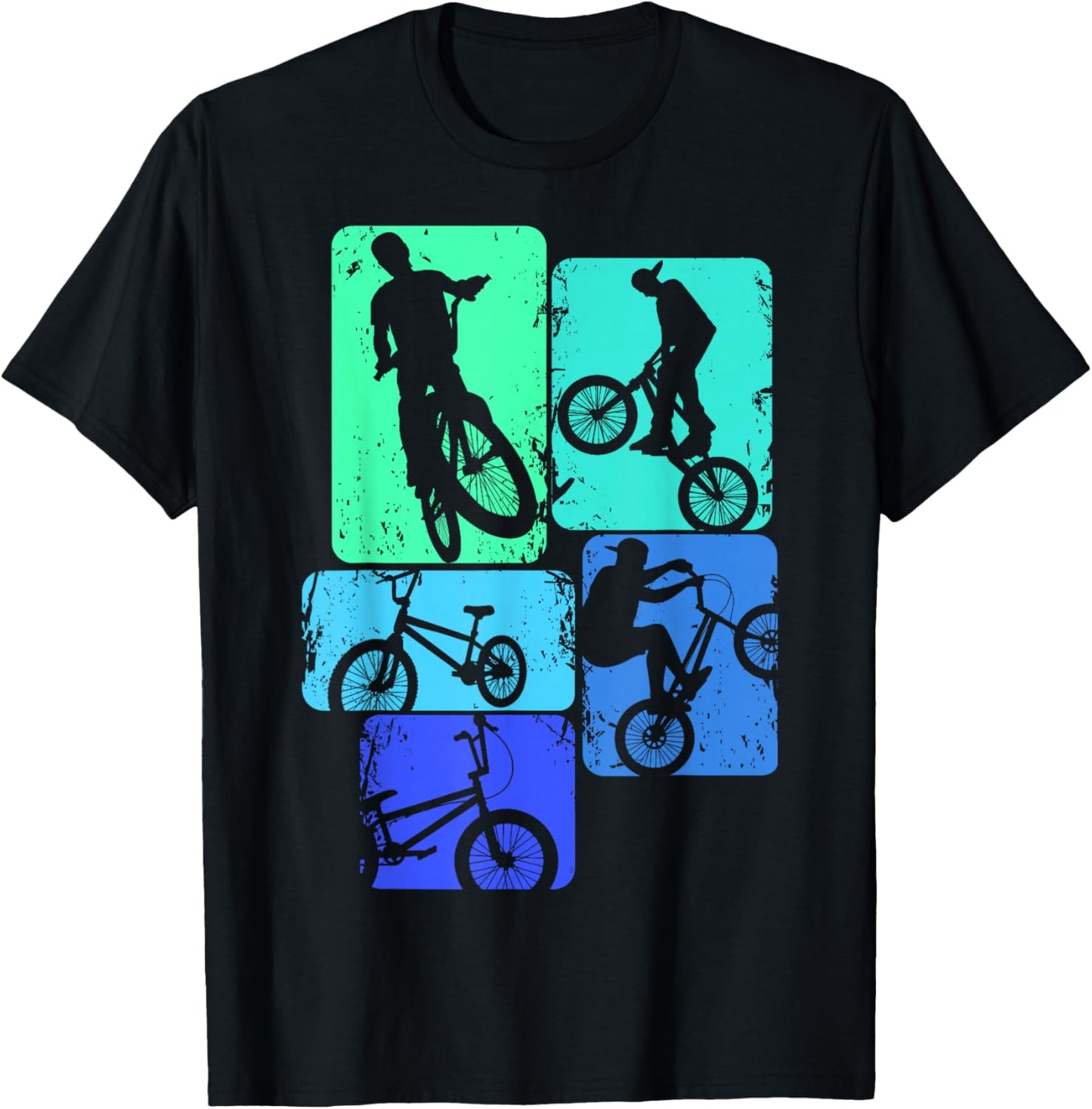 BMX Bike Bicycle Stunt Racing Kids Boys T-Shirt - T-Shirt | Black