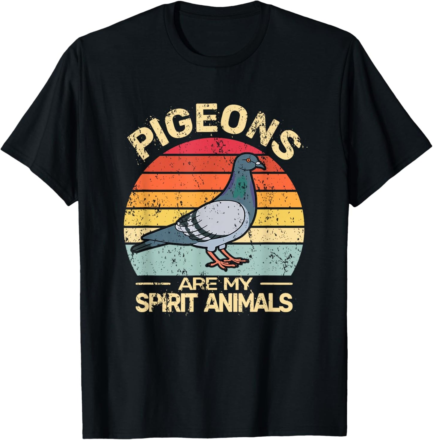 Pigeons are my Spirit Breeder Vintage Doves Retro Pigeon T-Shirt - T-Shirt | Black